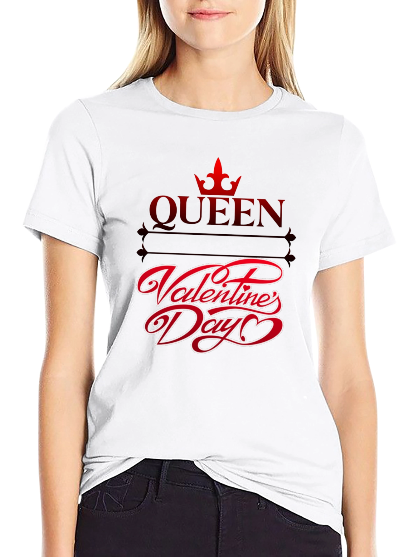 Queen Valentines Day Graphic T-Shirt