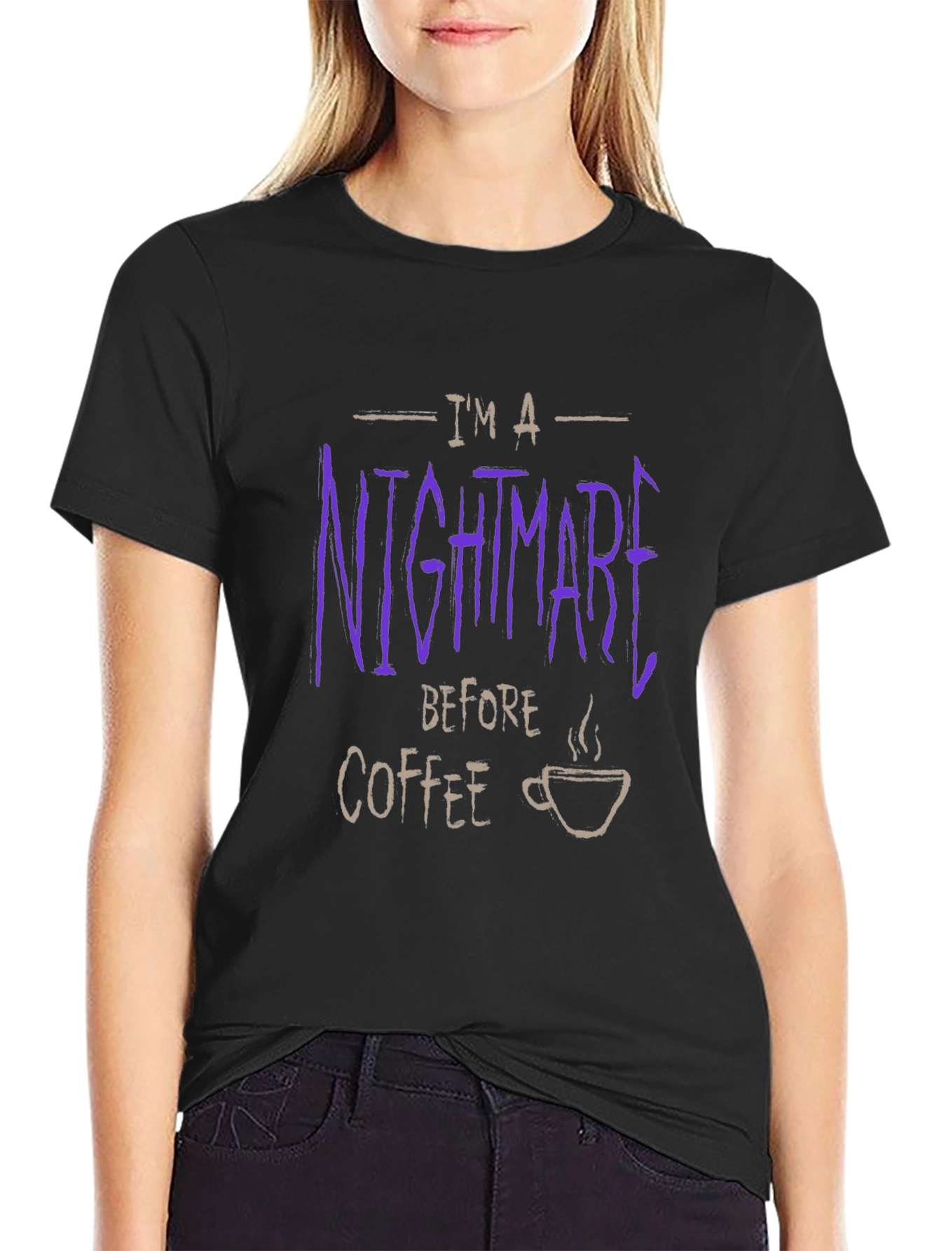 Im A Nightmare Before Coffee Graphic Tee