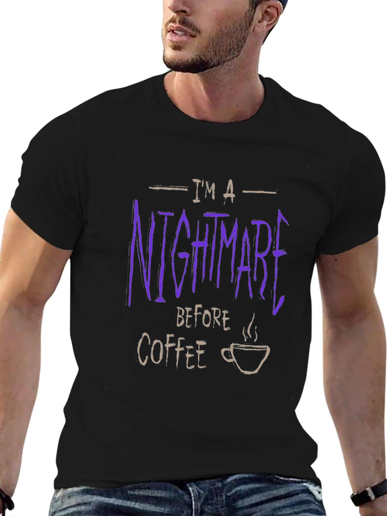 Im A Nightmare Before Coffee Graphic Tee
