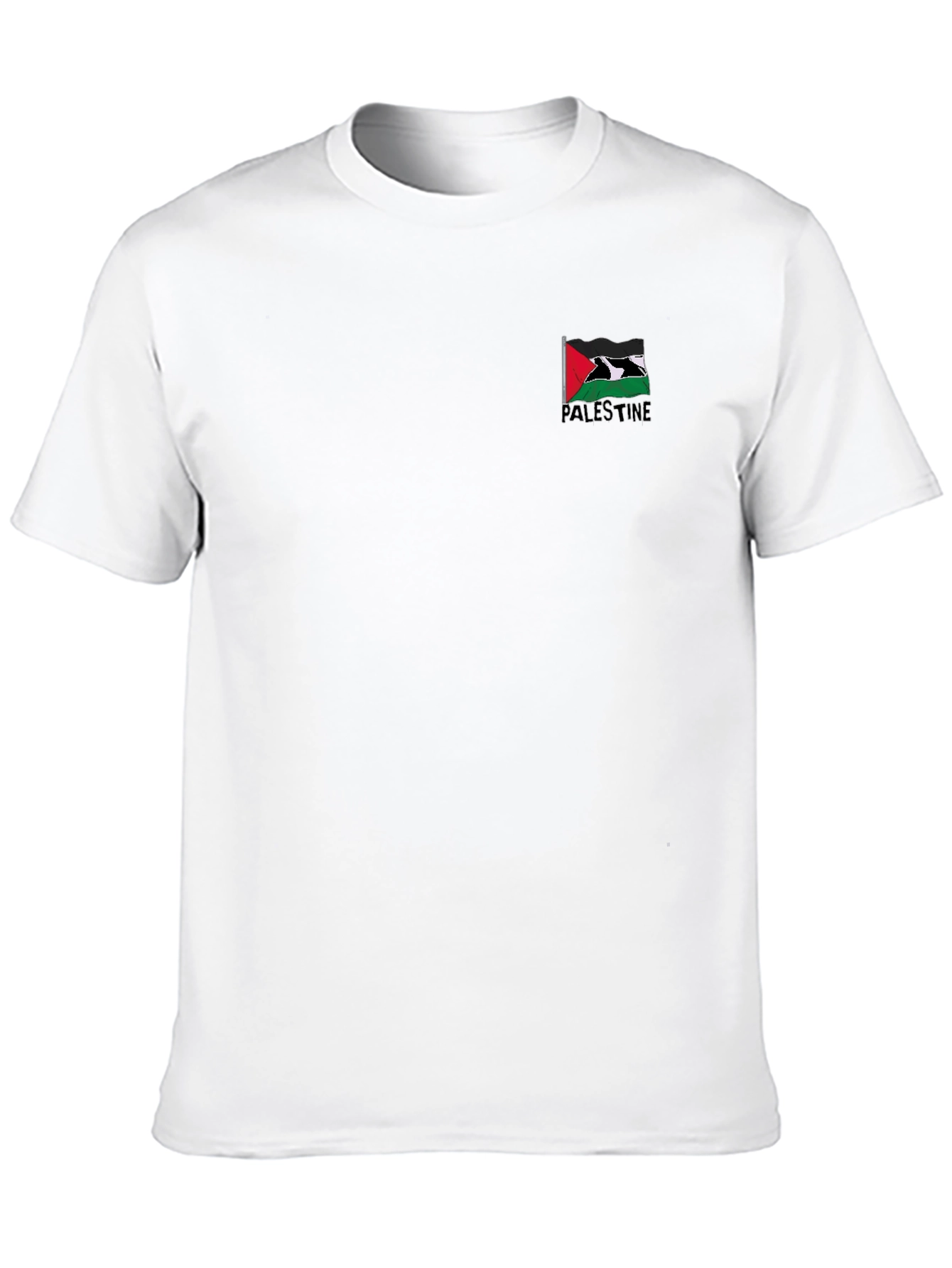 Palestine Flag Graphic Black T-Shirt