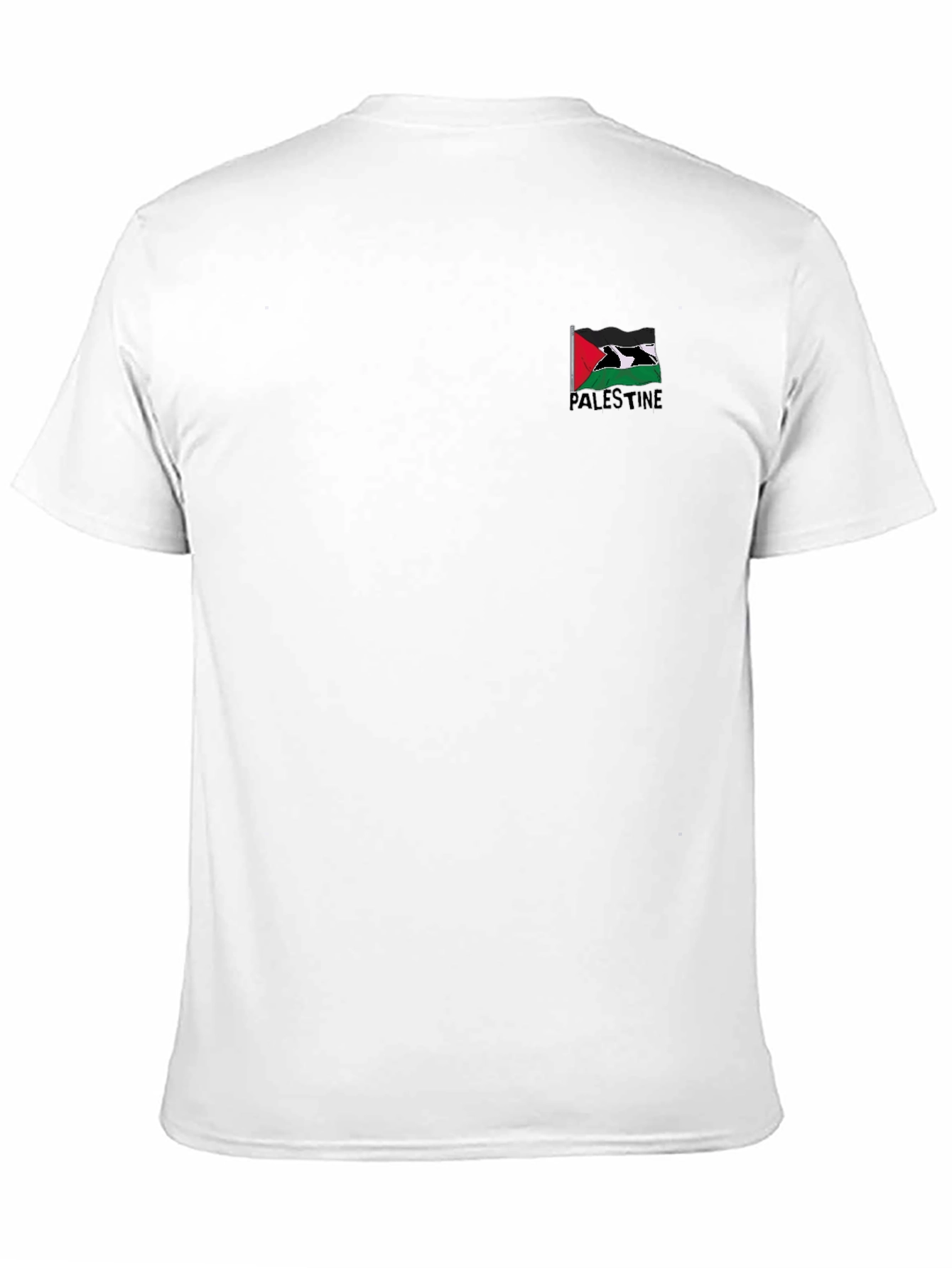 Palestine Flag Graphic Black T-Shirt