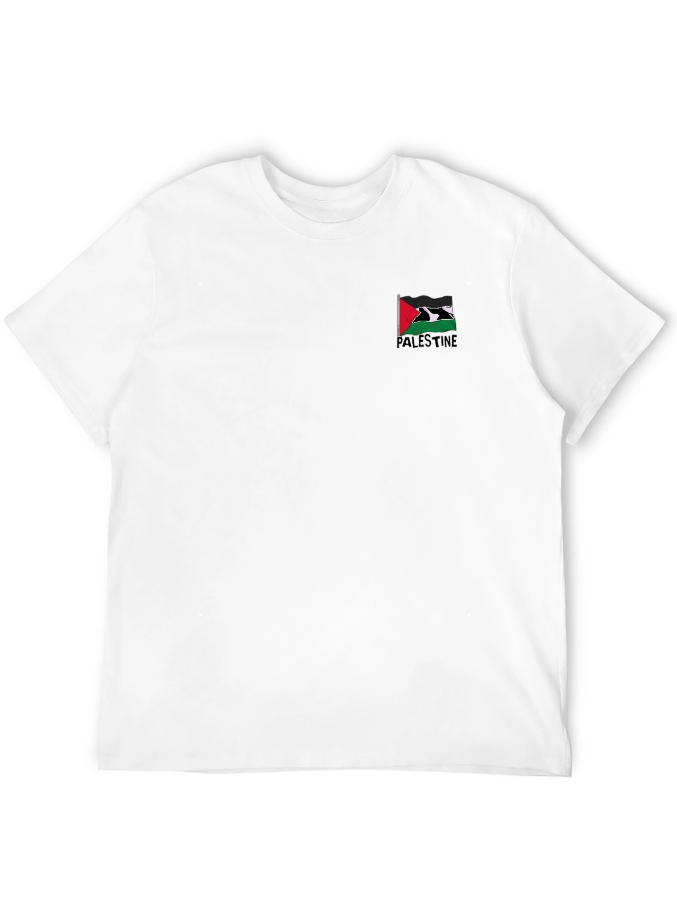 Palestine Flag Graphic Black T-Shirt