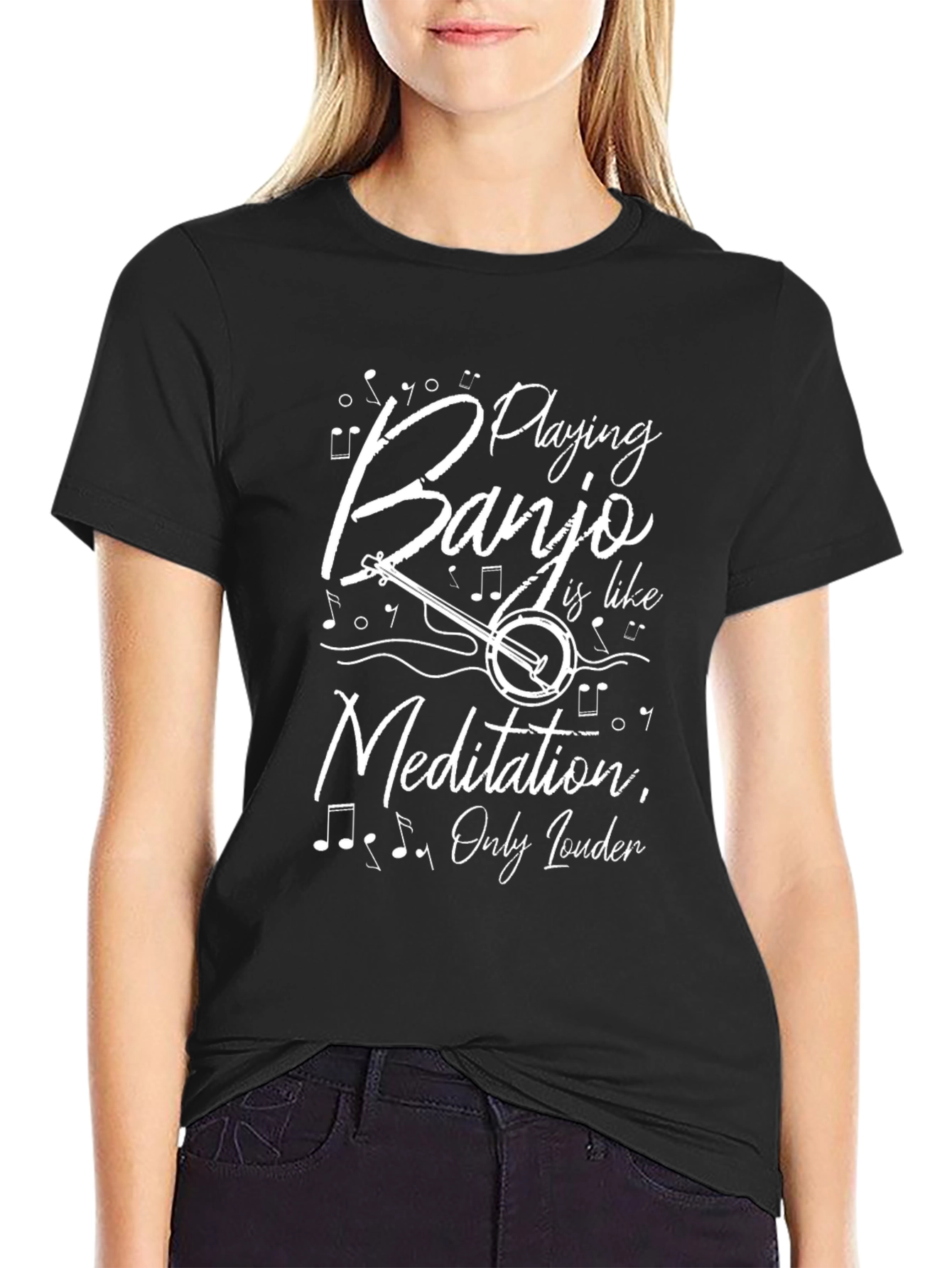 Banjo Meditation Funny Musician T-Shirt