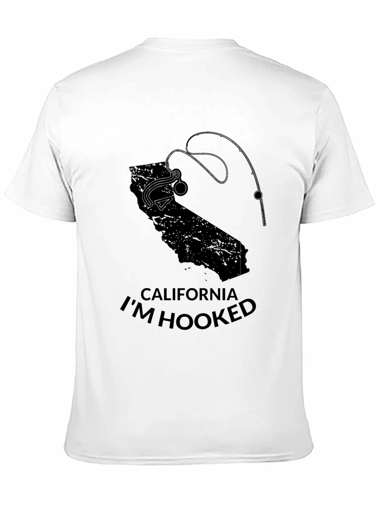 California Im Hooked Black T-Shirt