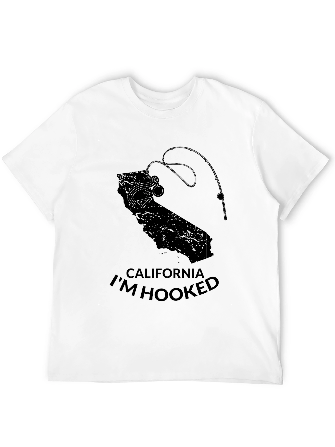 California Im Hooked Black T-Shirt
