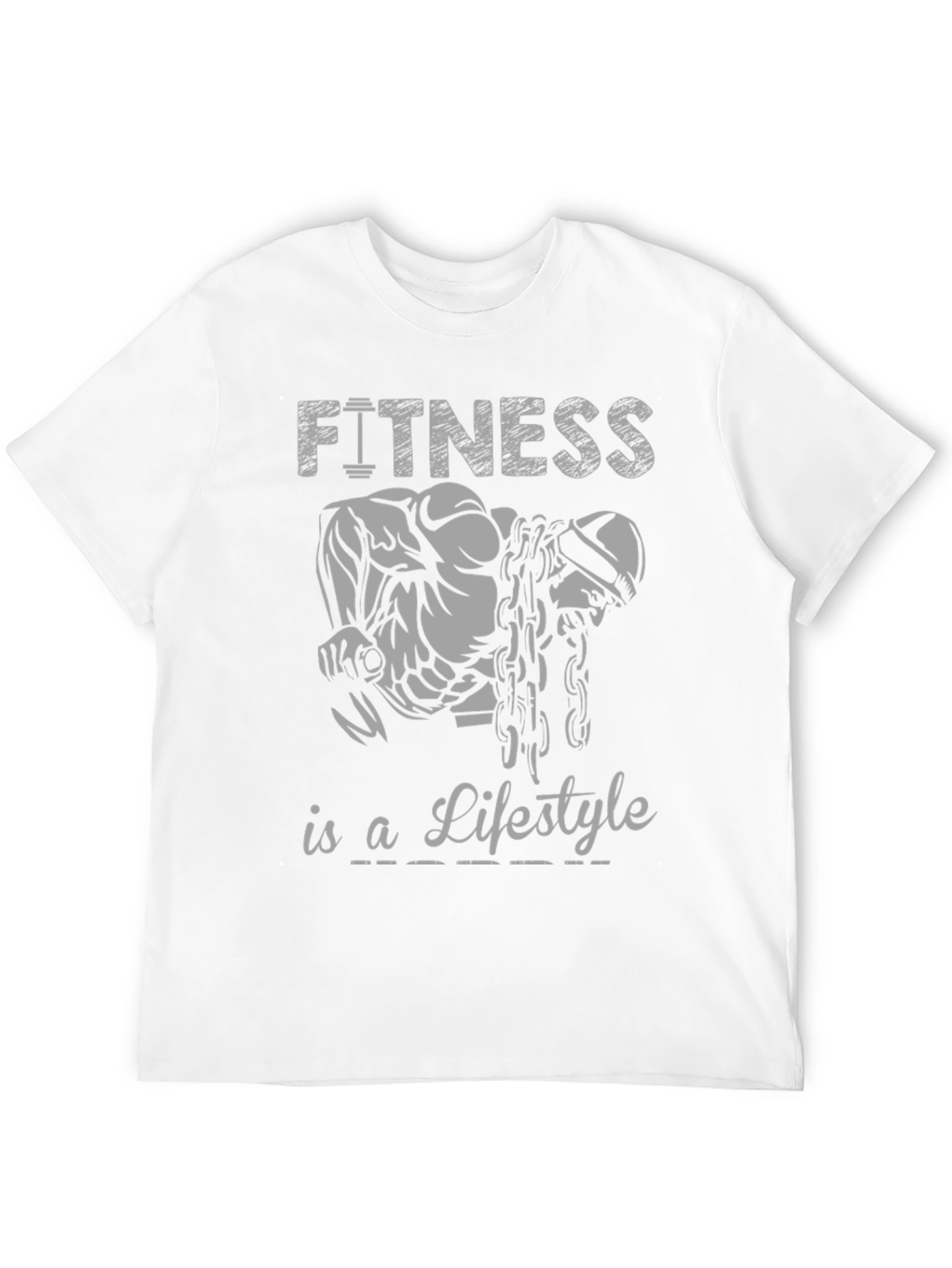 Fitness Lifestyle Graphic Tee - Black Cotton Shirt