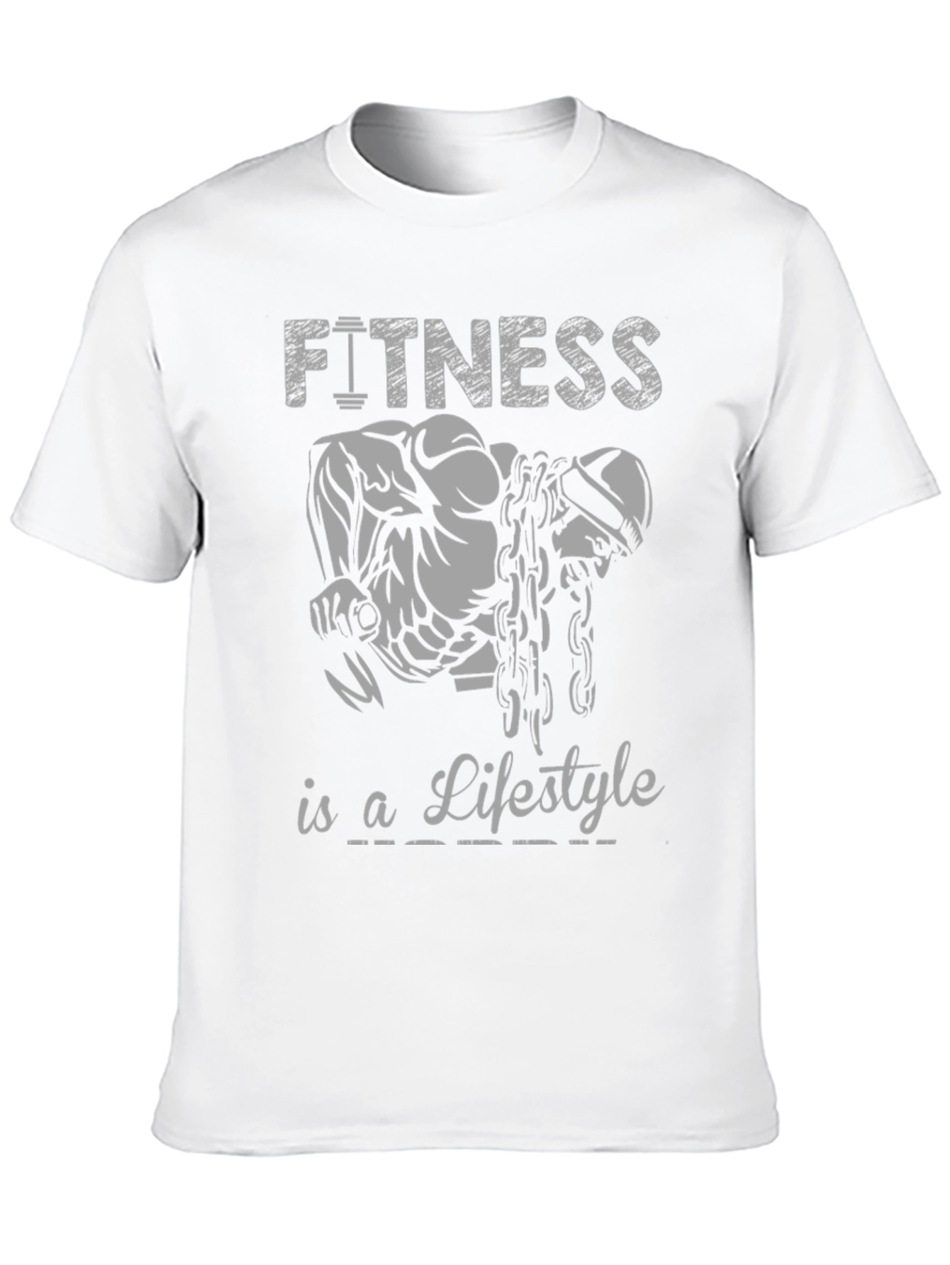 Fitness Lifestyle Graphic Tee - Black Cotton Shirt