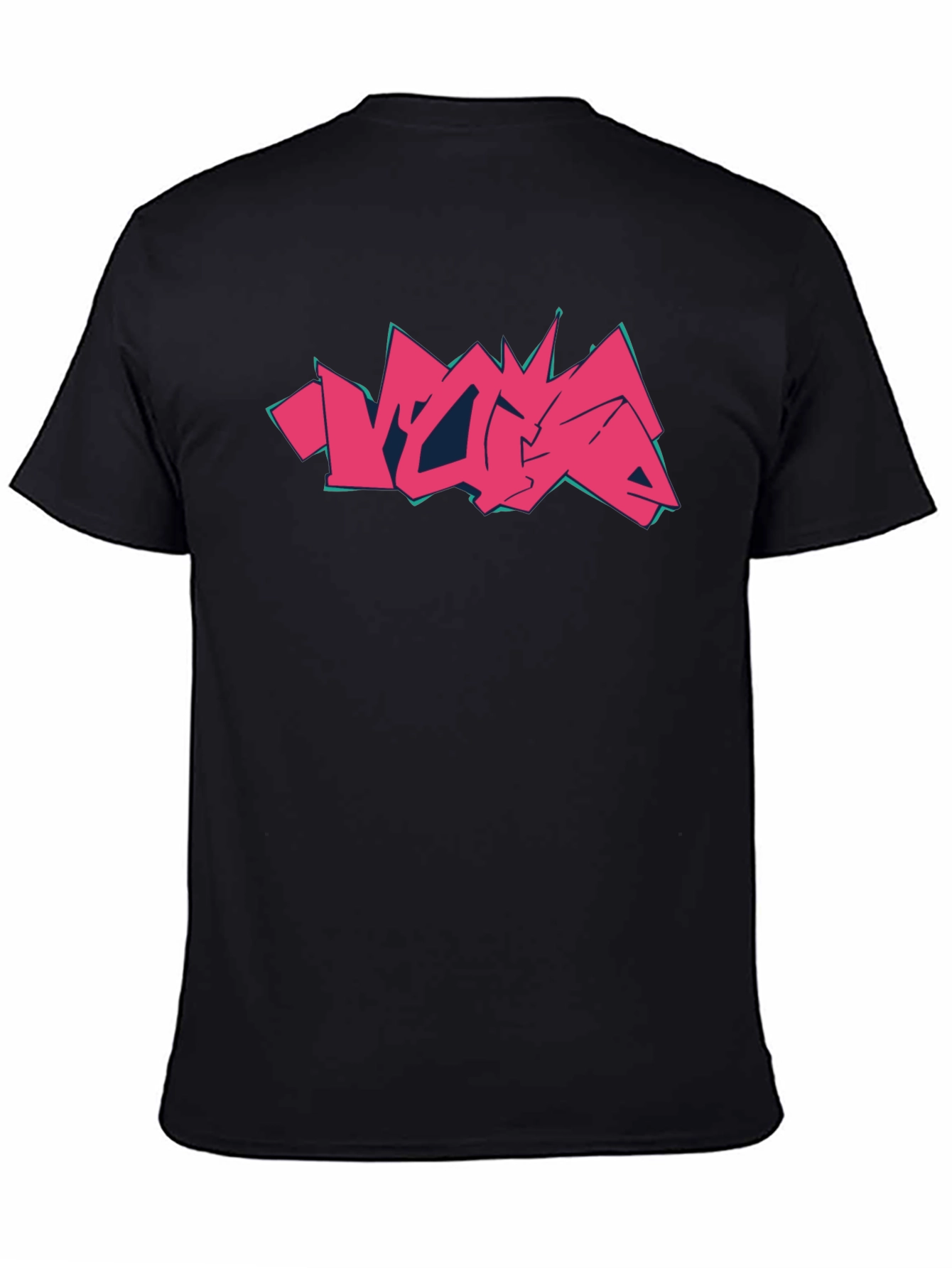 Graffiti Style Graphic Print Black T-Shirt