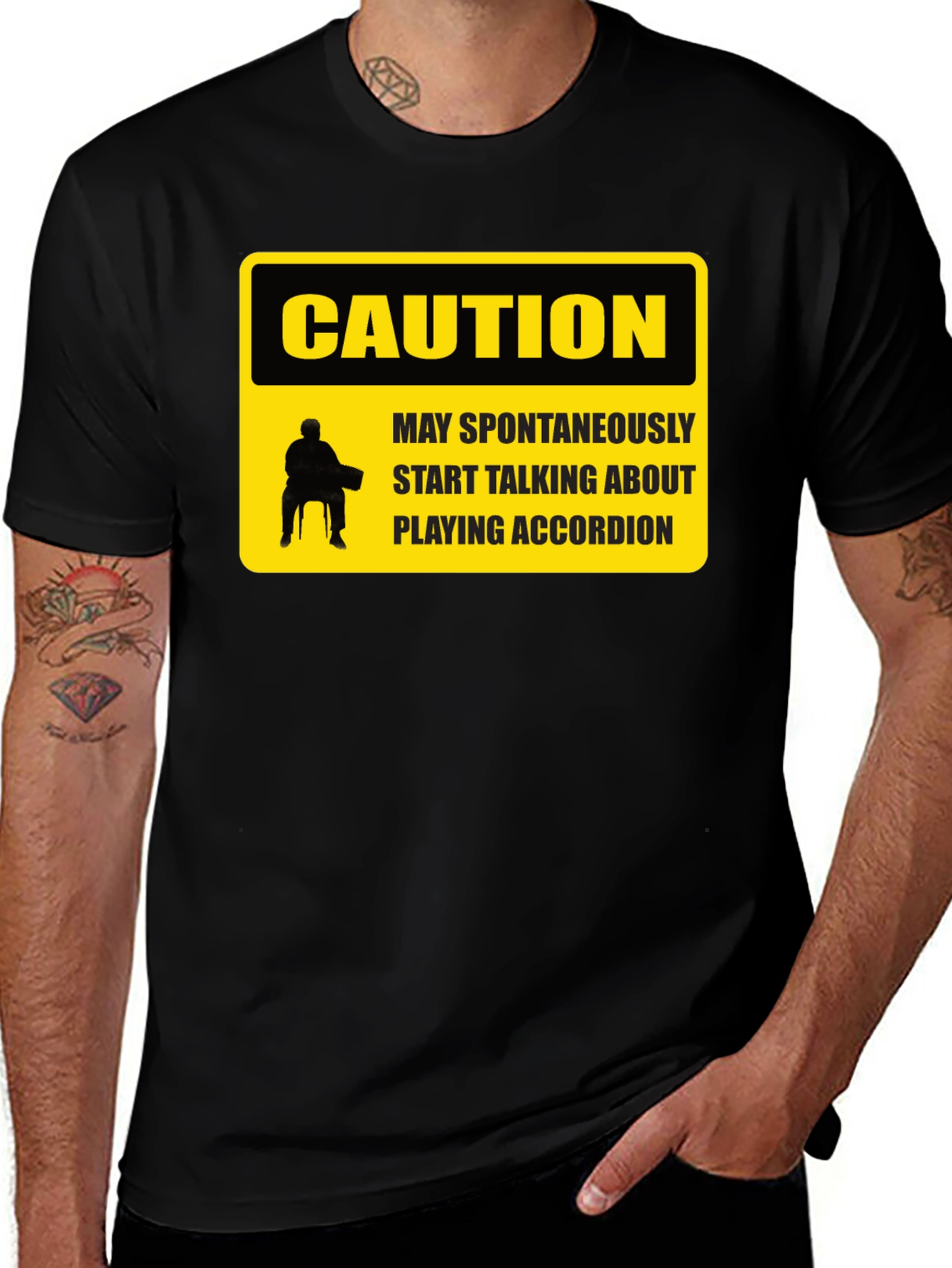 Caution Accordion T-Shirt