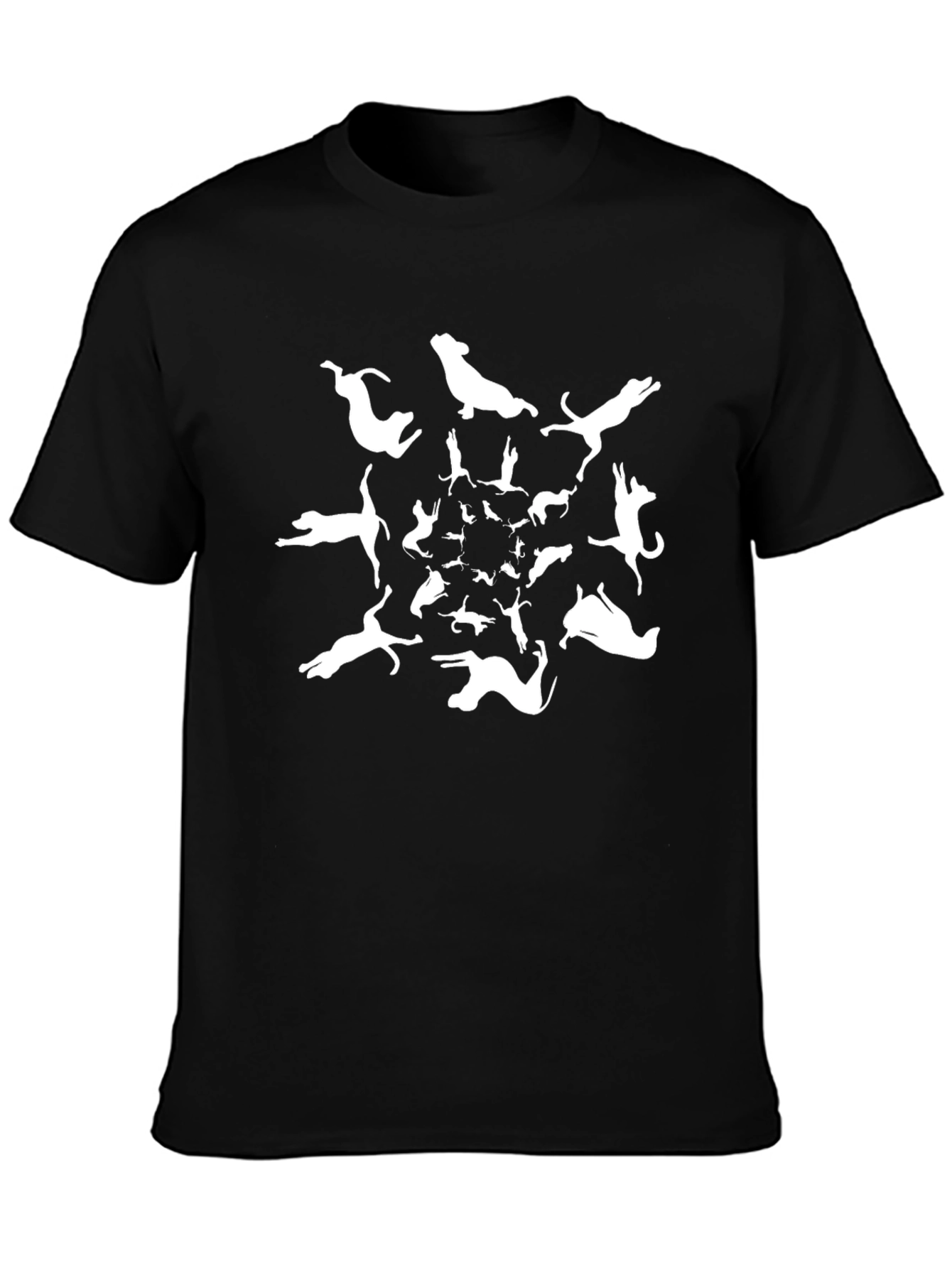 Dog Silhouette Black T-Shirt - Unique Graphic Tee