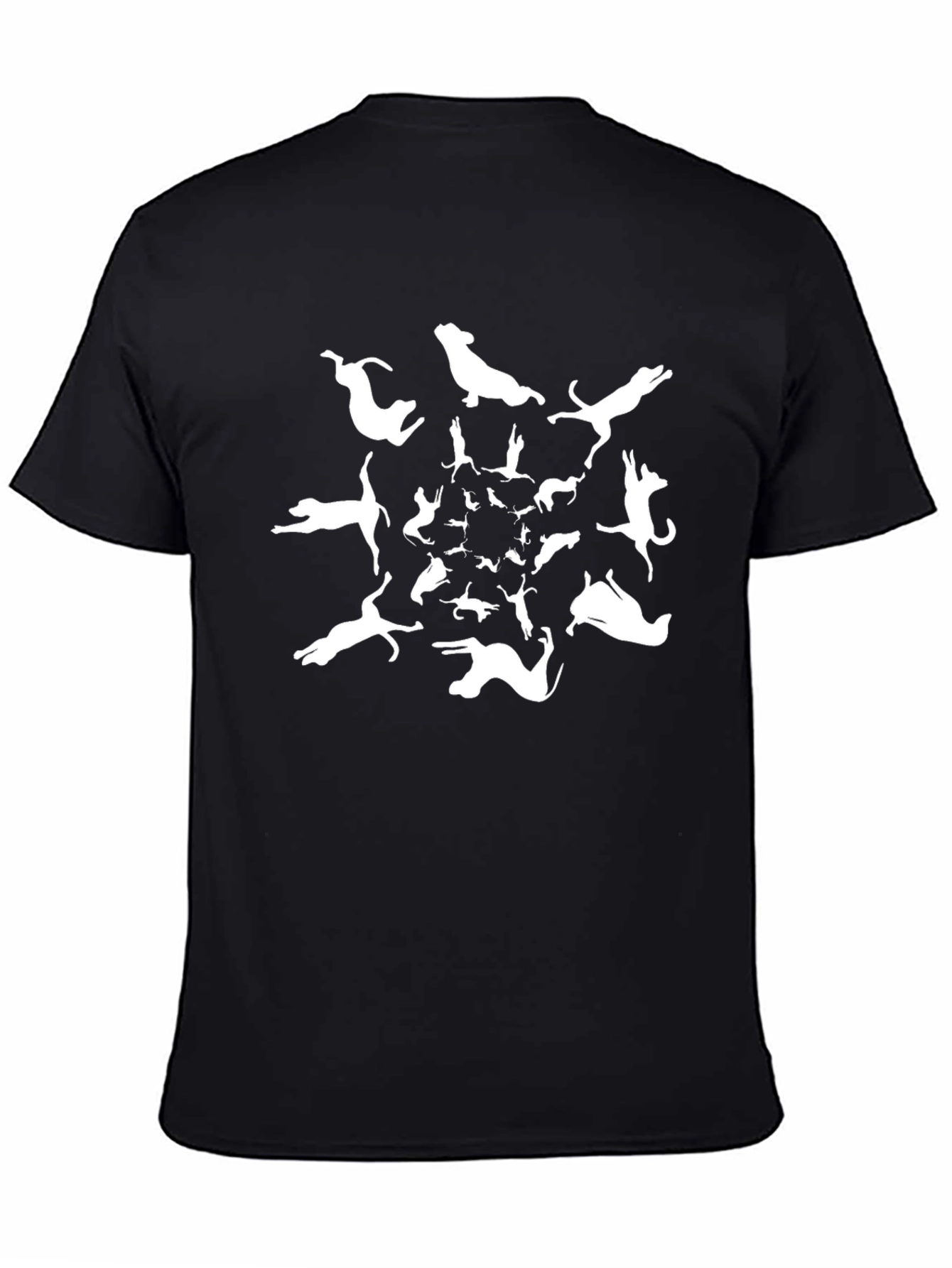 Dog Silhouette Black T-Shirt - Unique Graphic Tee
