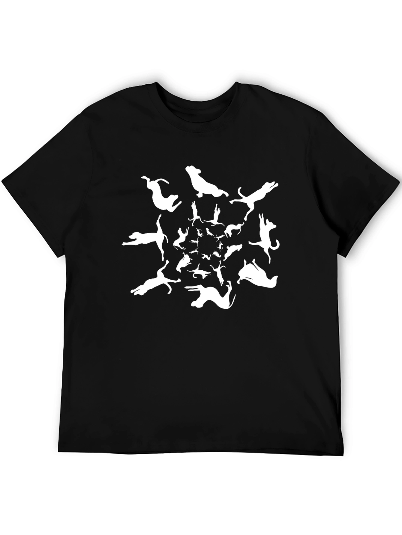 Dog Silhouette Black T-Shirt - Unique Graphic Tee