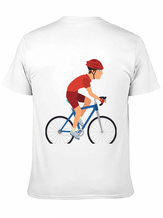Cyclist Graphic Tee - Black Cotton T-Shirt