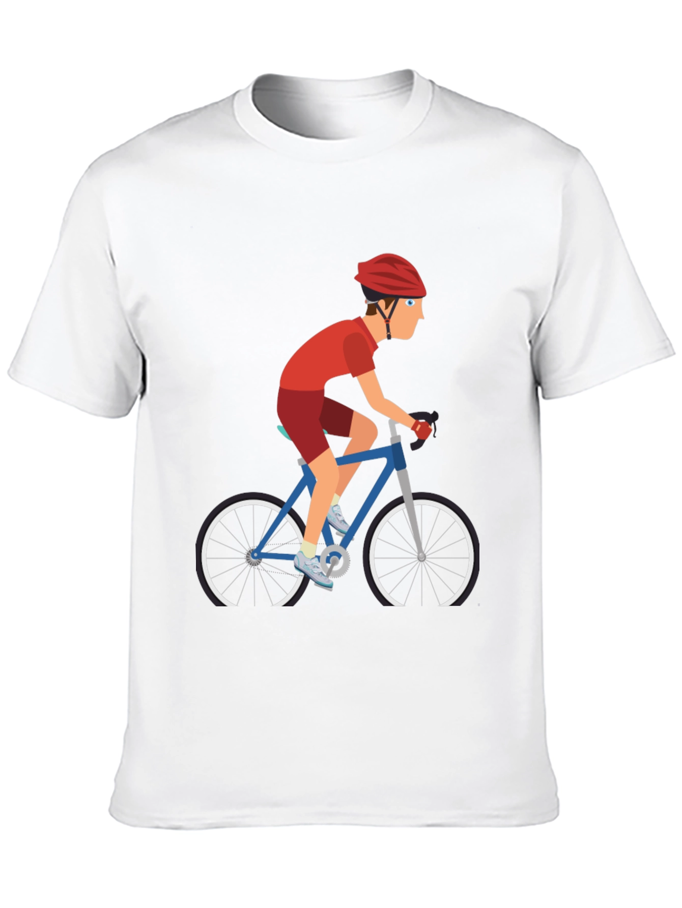 Cyclist Graphic Tee - Black Cotton T-Shirt