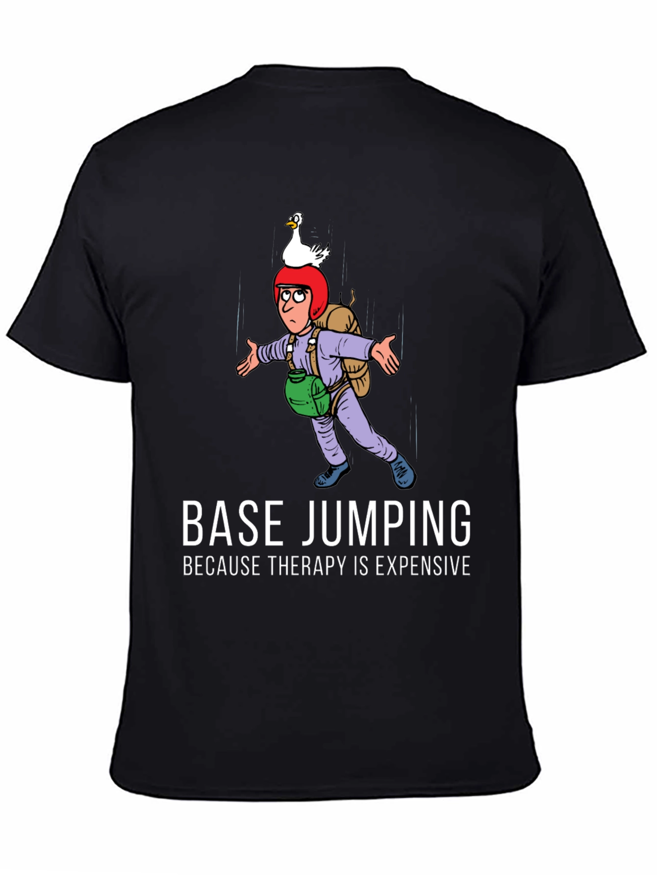 Base Jumping Therapy Funny Graphic Tee