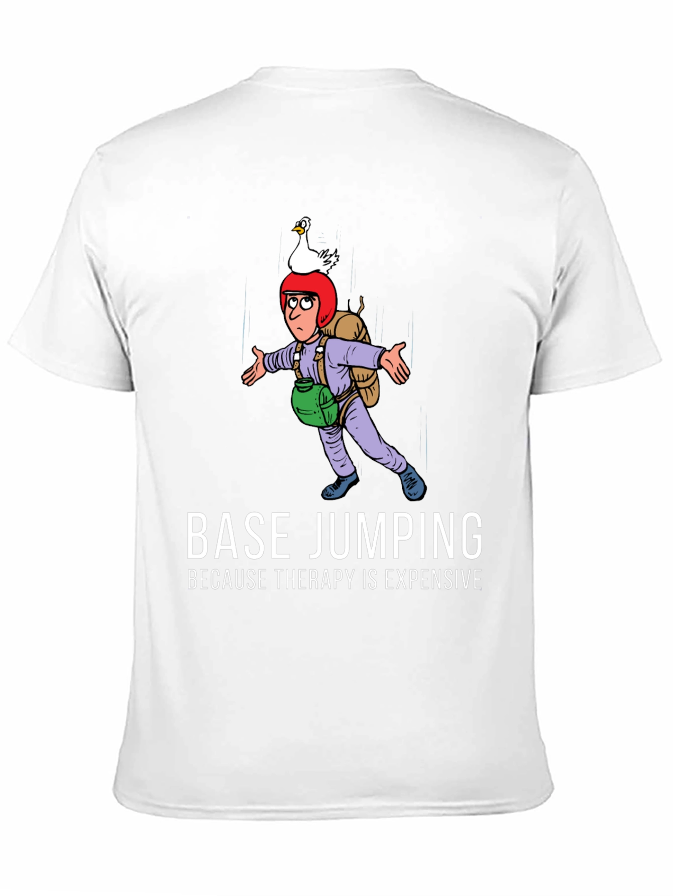 Base Jumping Therapy Funny Graphic Tee