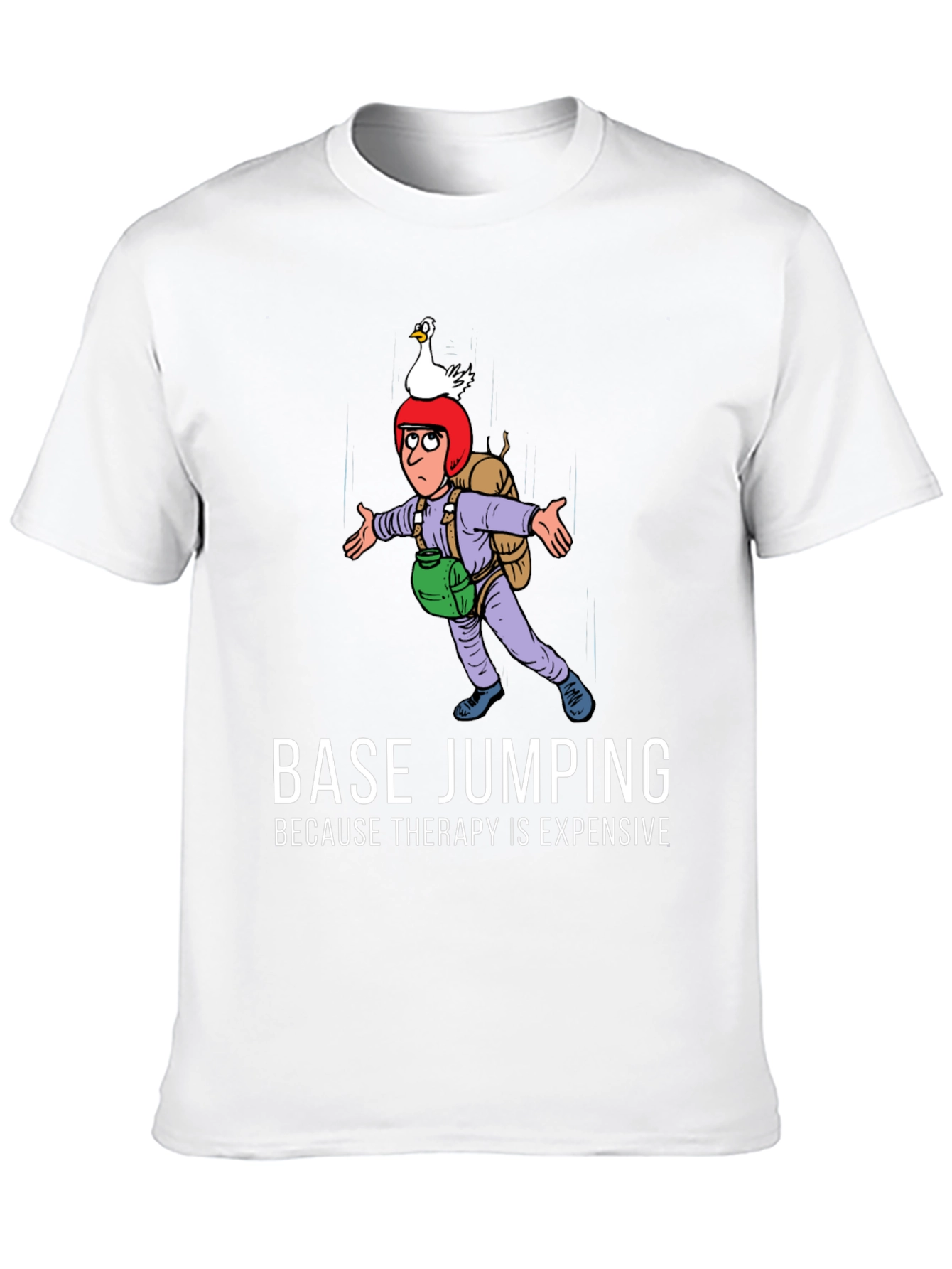 Base Jumping Therapy Funny Graphic Tee