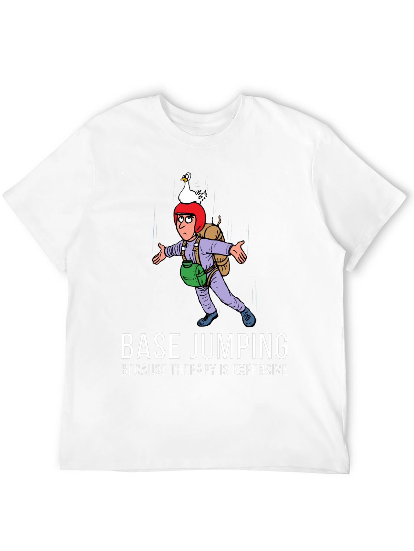 Base Jumping Therapy Funny Graphic Tee