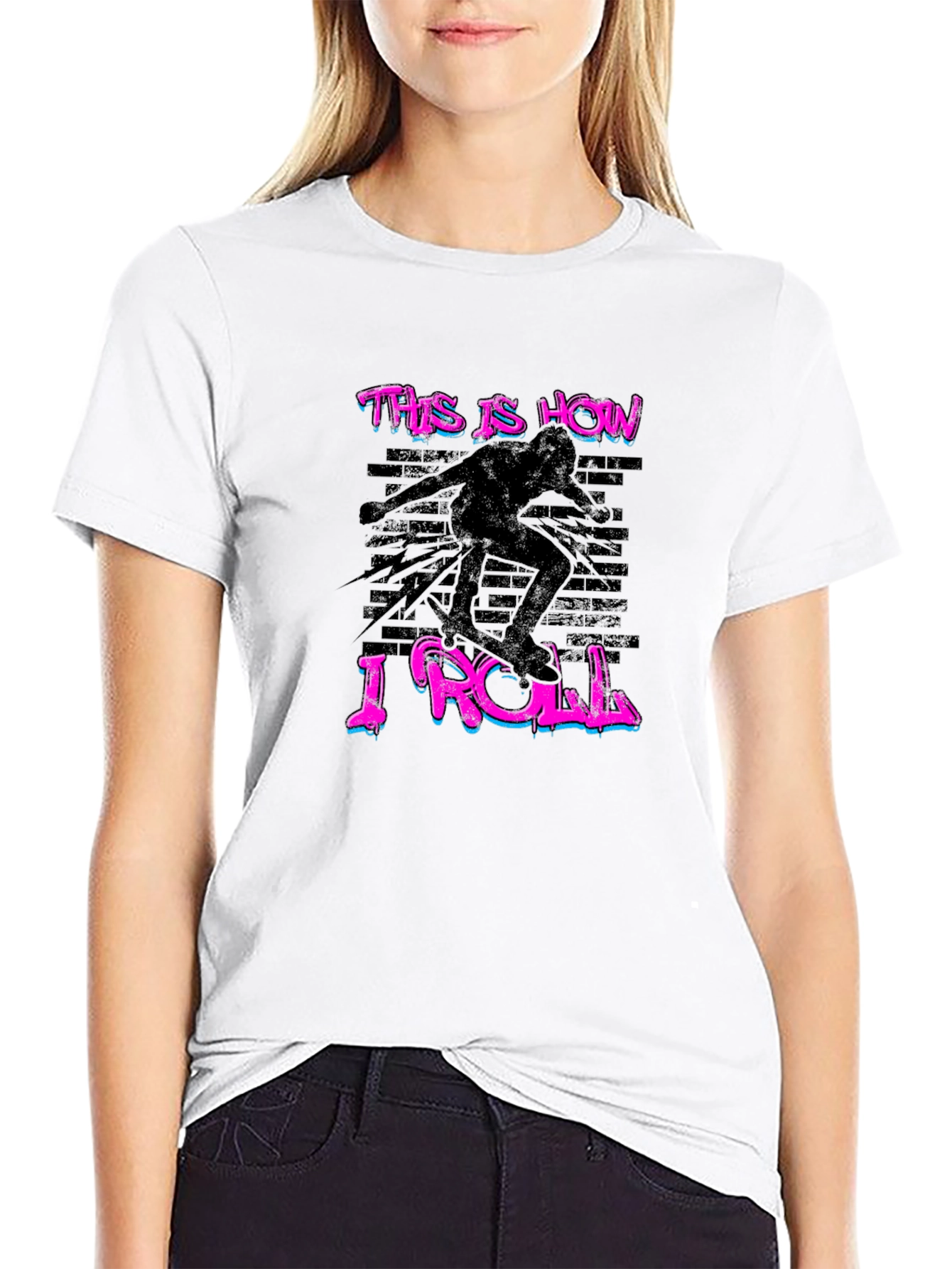 This is How I Roll Skateboarder Graphic Tee