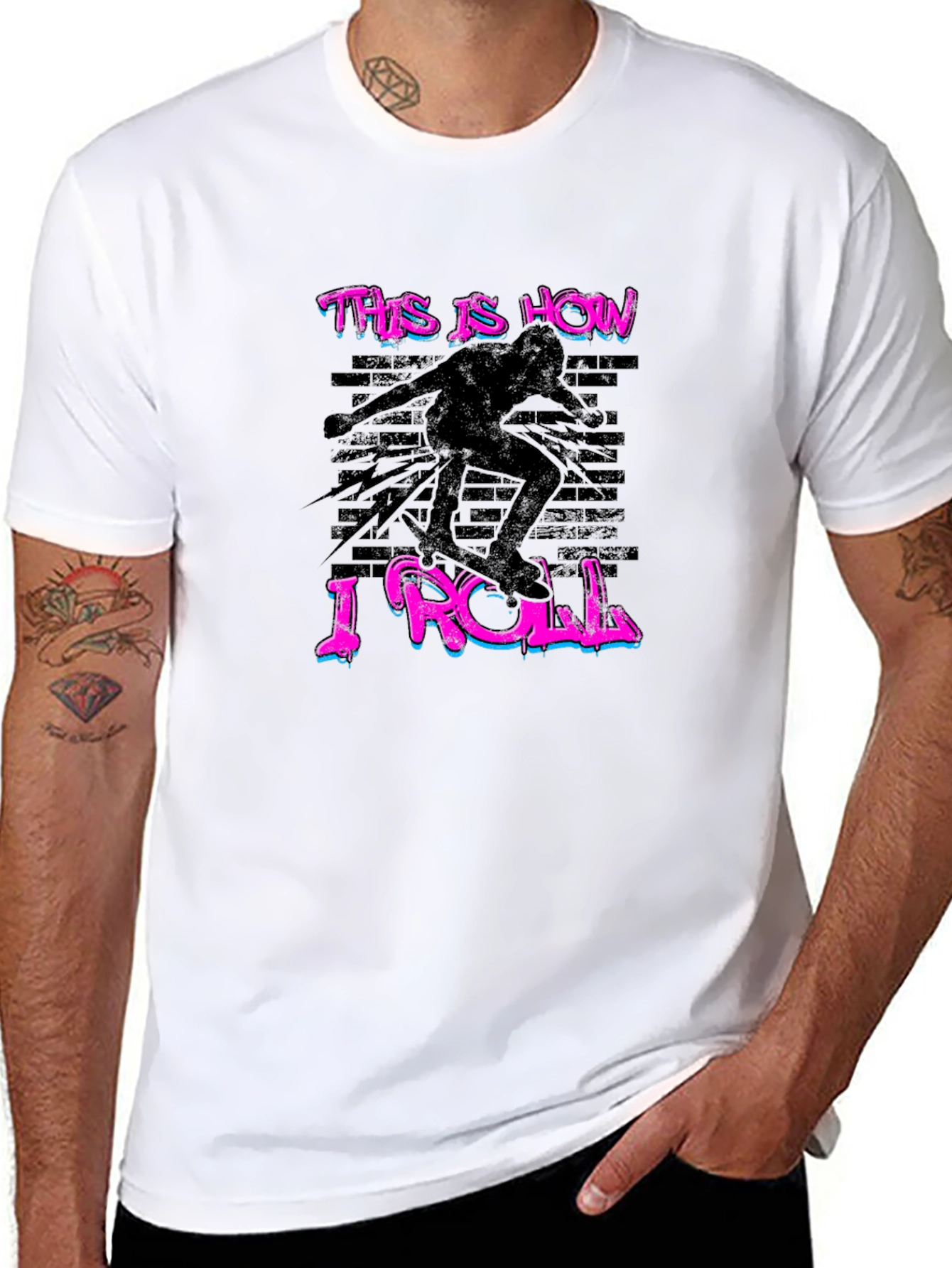 This is How I Roll Skateboarder Graphic Tee