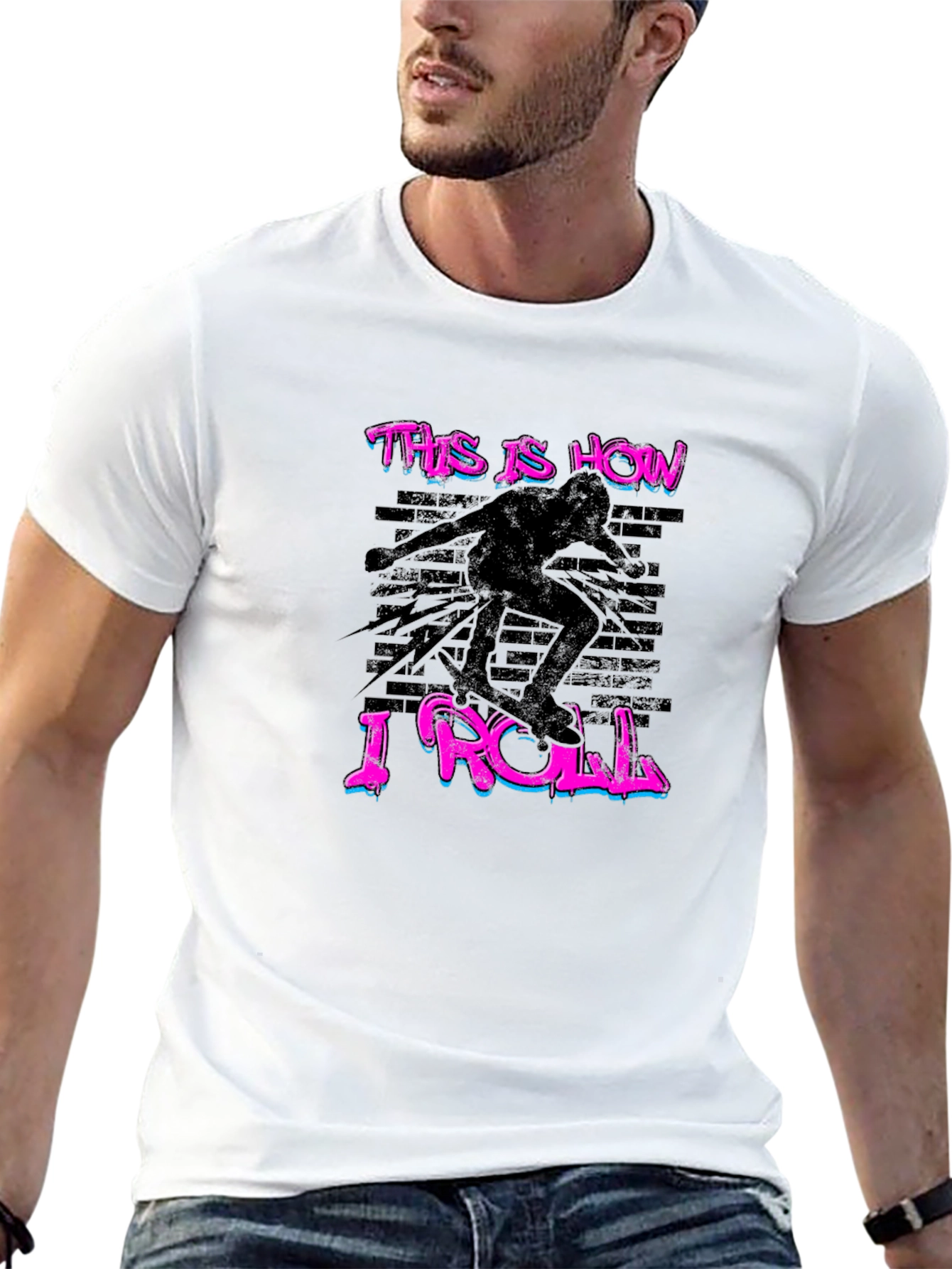 This is How I Roll Skateboarder Graphic Tee
