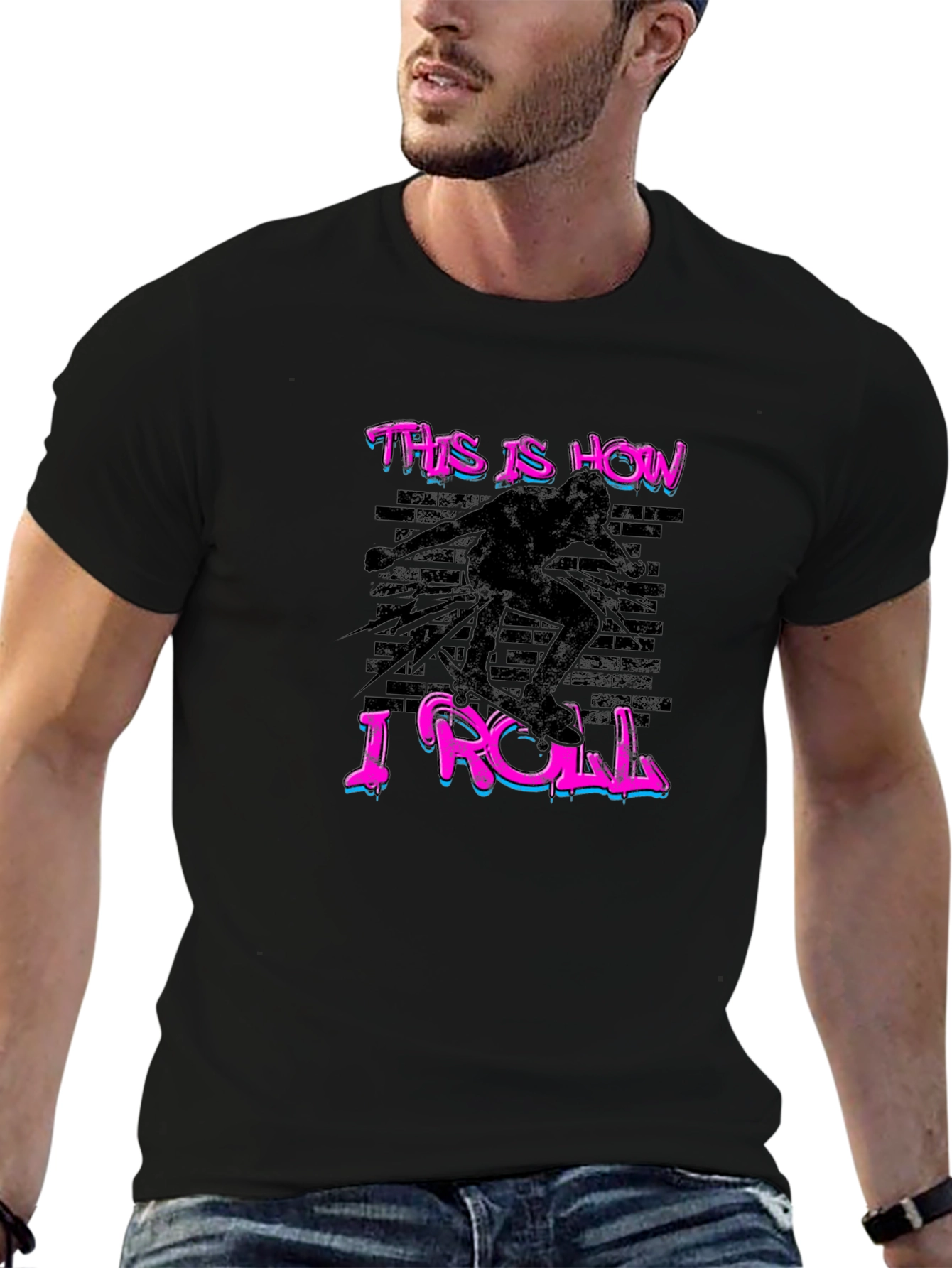 This is How I Roll Skateboarder Graphic Tee