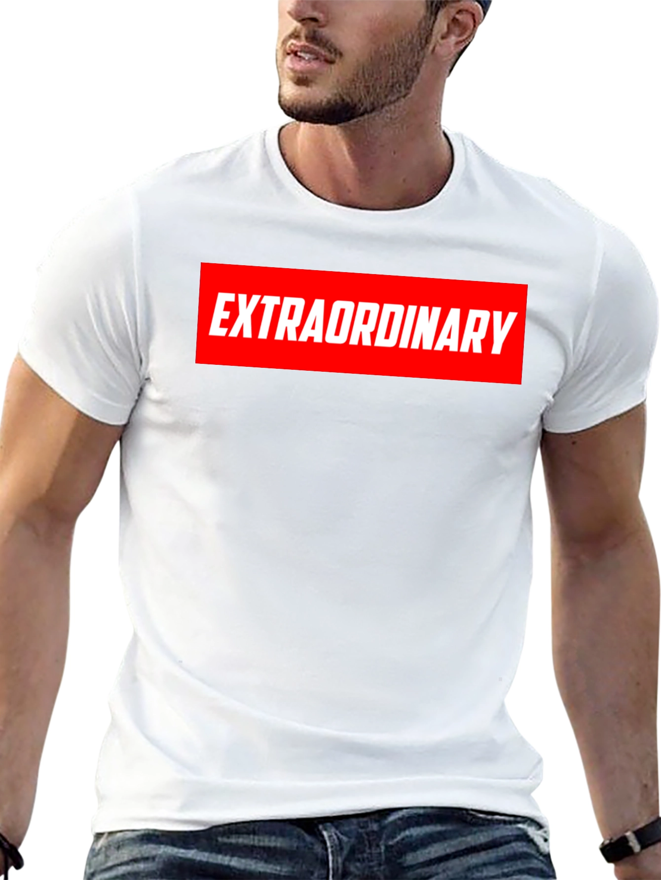 Extraordinary Graphic Print Crew Neck T-Shirt