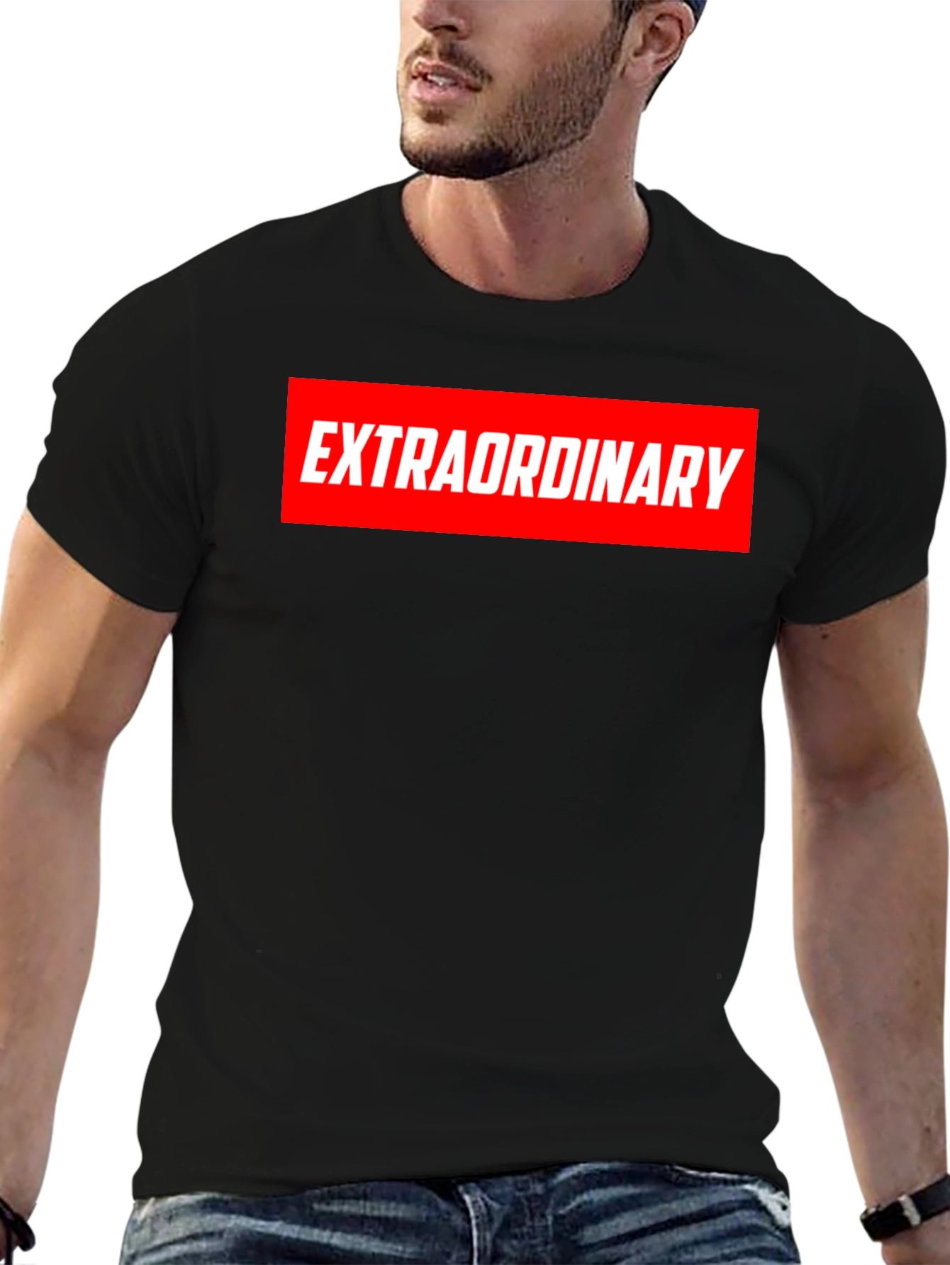 Extraordinary Graphic Print Crew Neck T-Shirt