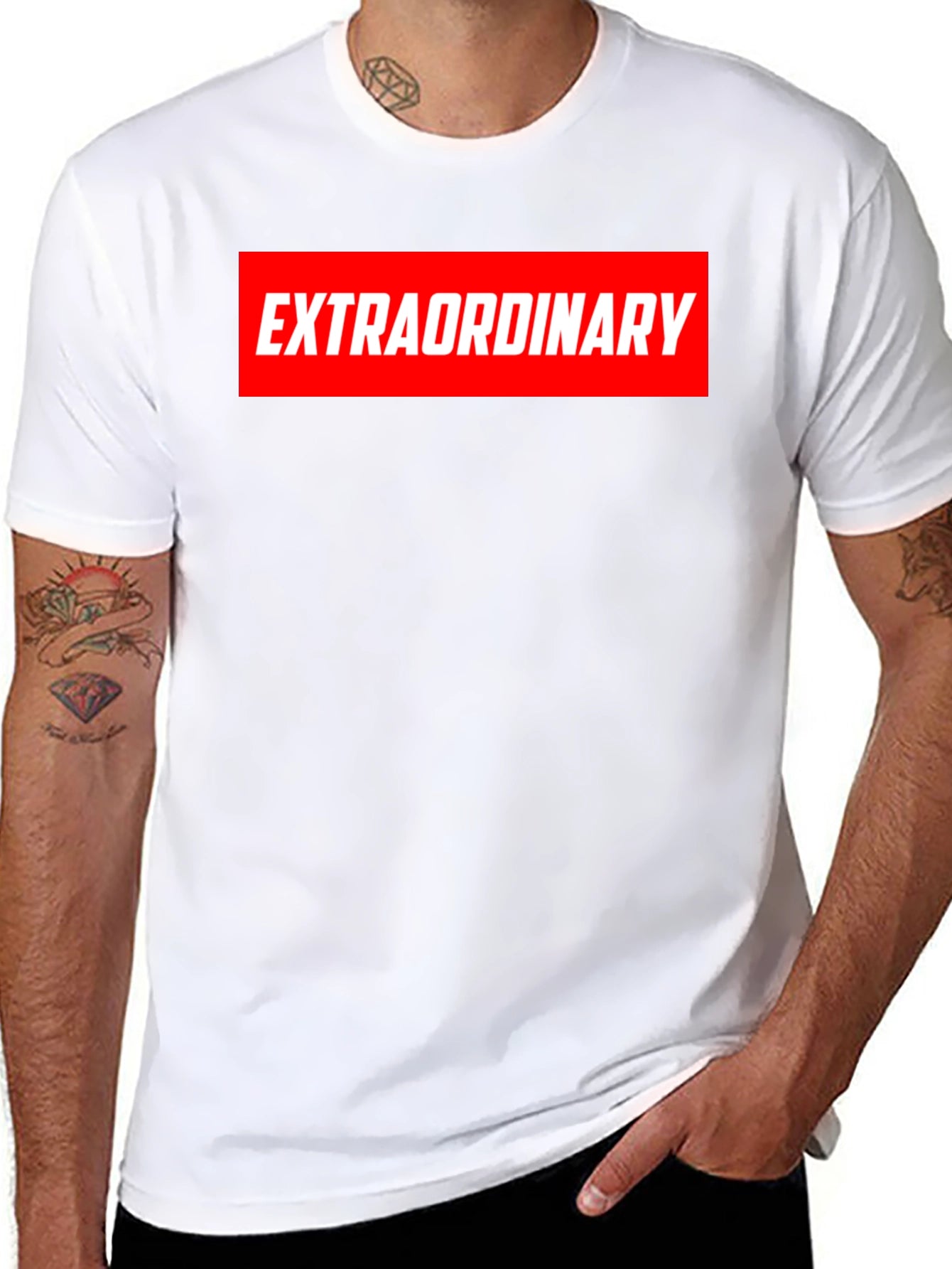 Extraordinary Graphic Print Crew Neck T-Shirt