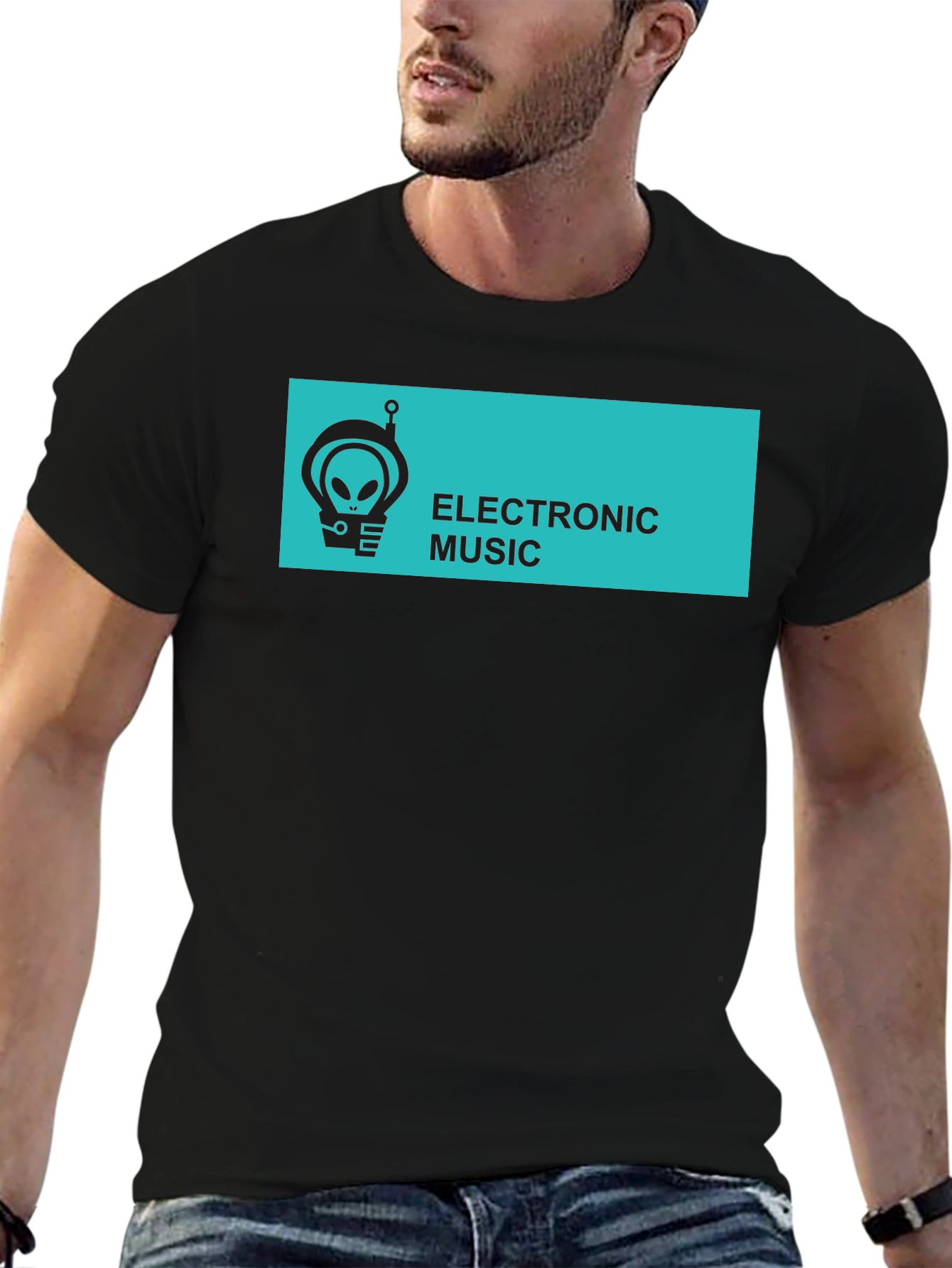 Electronic Music Alien Graphic T-Shirt