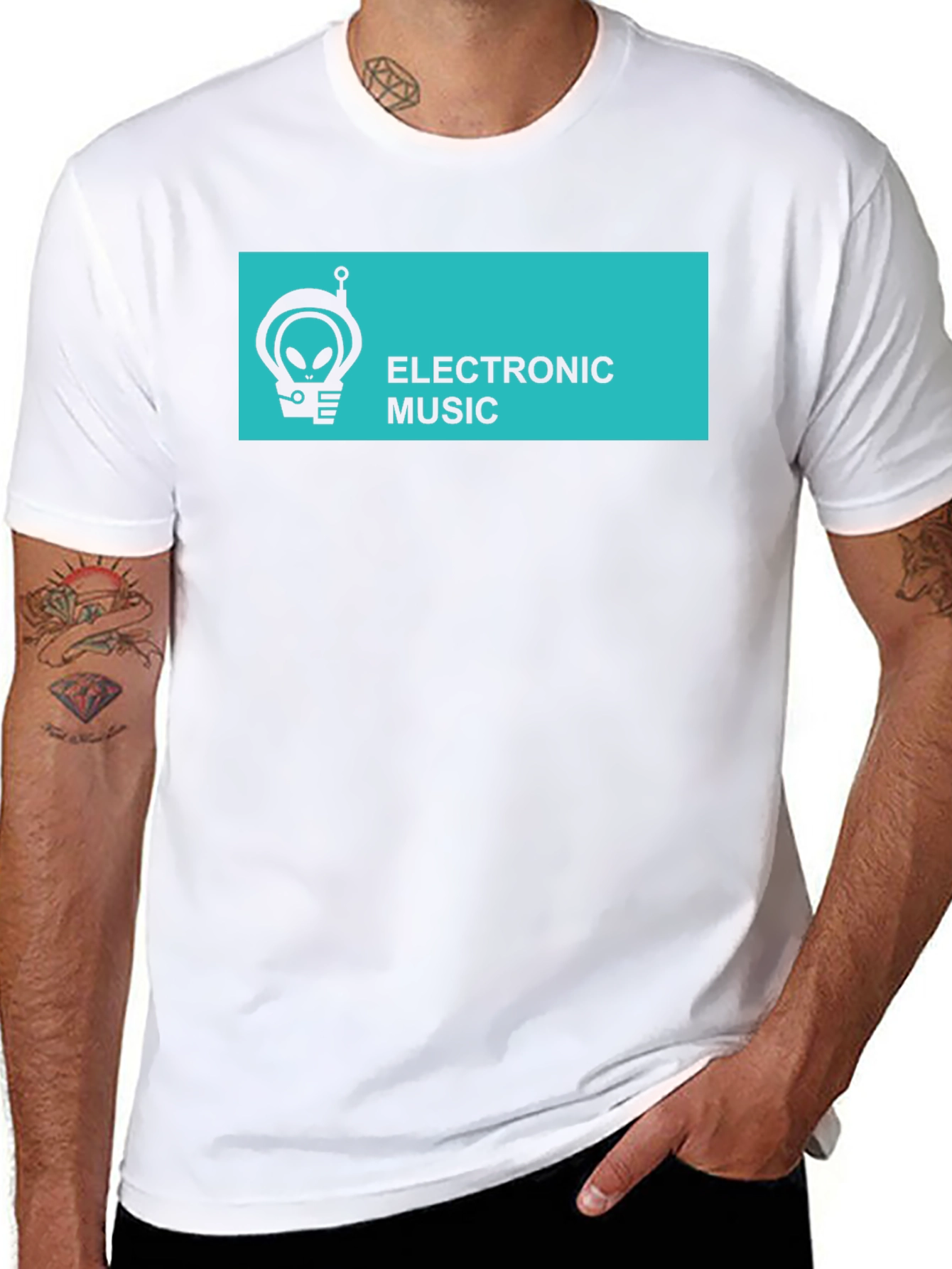 Electronic Music Alien Graphic T-Shirt