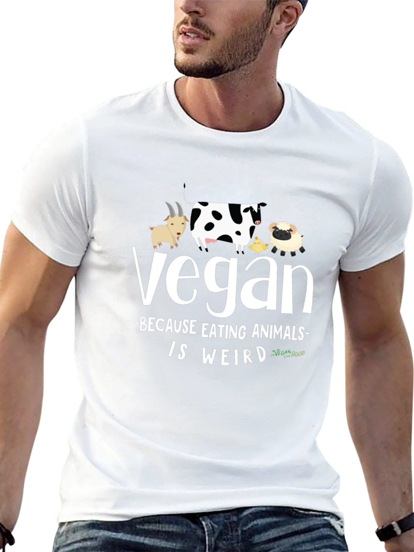 Vegan T-Shirt: Animals Are Weird Black Tee