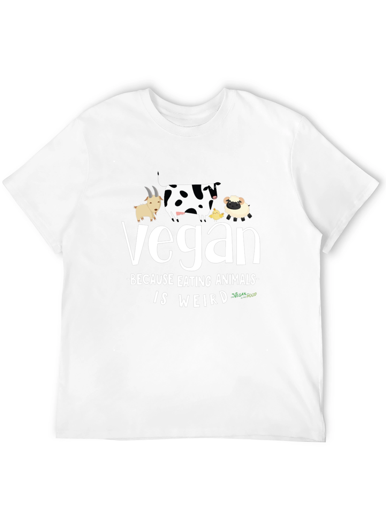 Vegan T-Shirt: Animals Are Weird Black Tee