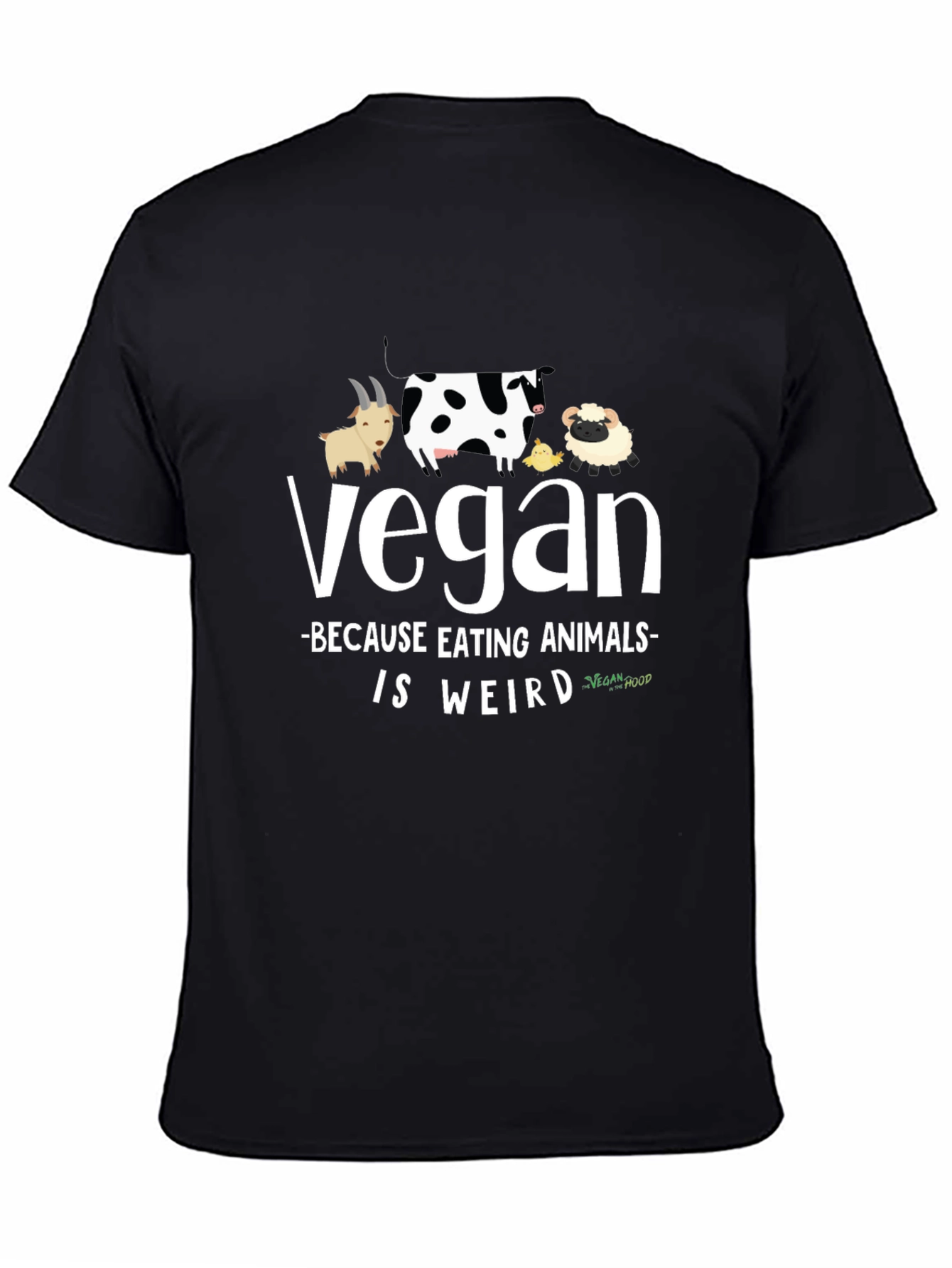 Vegan T-Shirt: Animals Are Weird Black Tee