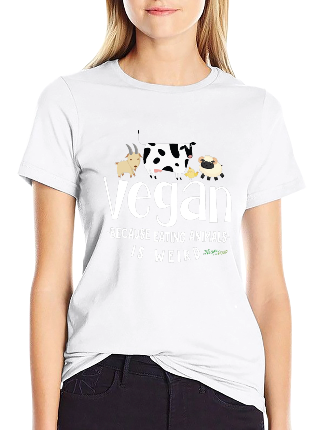 Vegan T-Shirt: Animals Are Weird Black Tee
