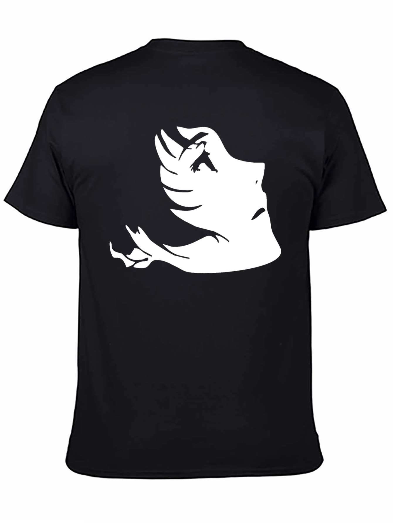 Abstract Face Graphic Tee - Black