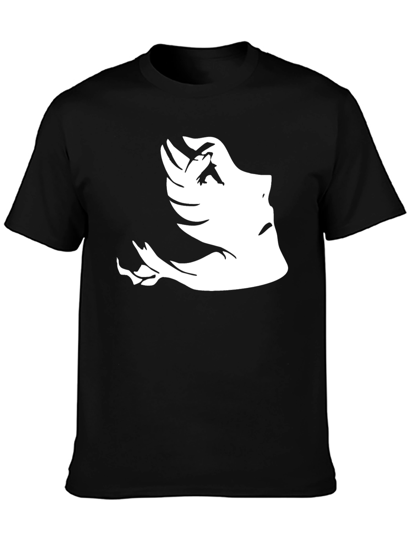 Abstract Face Graphic Tee - Black