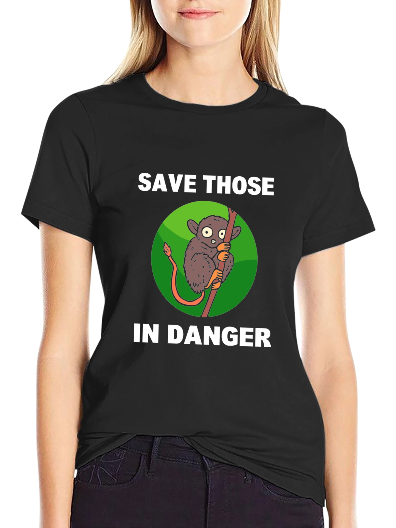 Save Those In Danger Tarsier Graphic T-Shirt