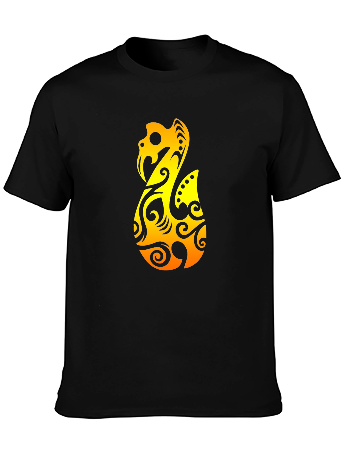 Tribal Hook Graphic Black T-Shirt