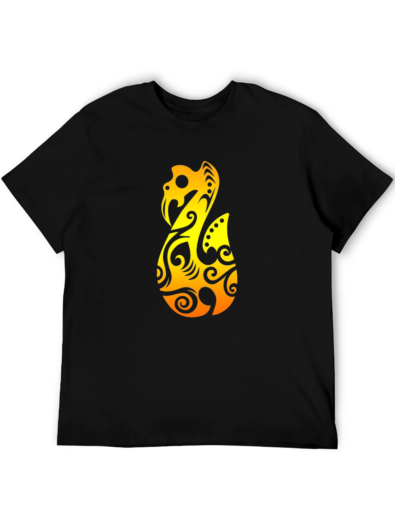 Tribal Hook Graphic Black T-Shirt