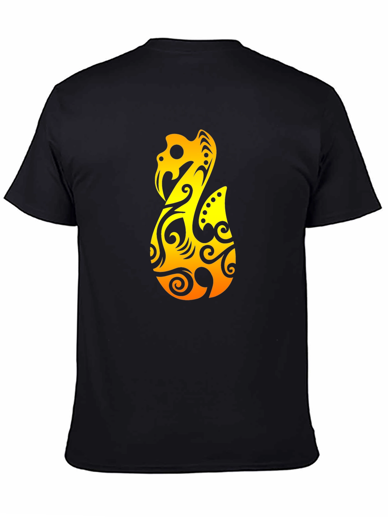 Tribal Hook Graphic Black T-Shirt