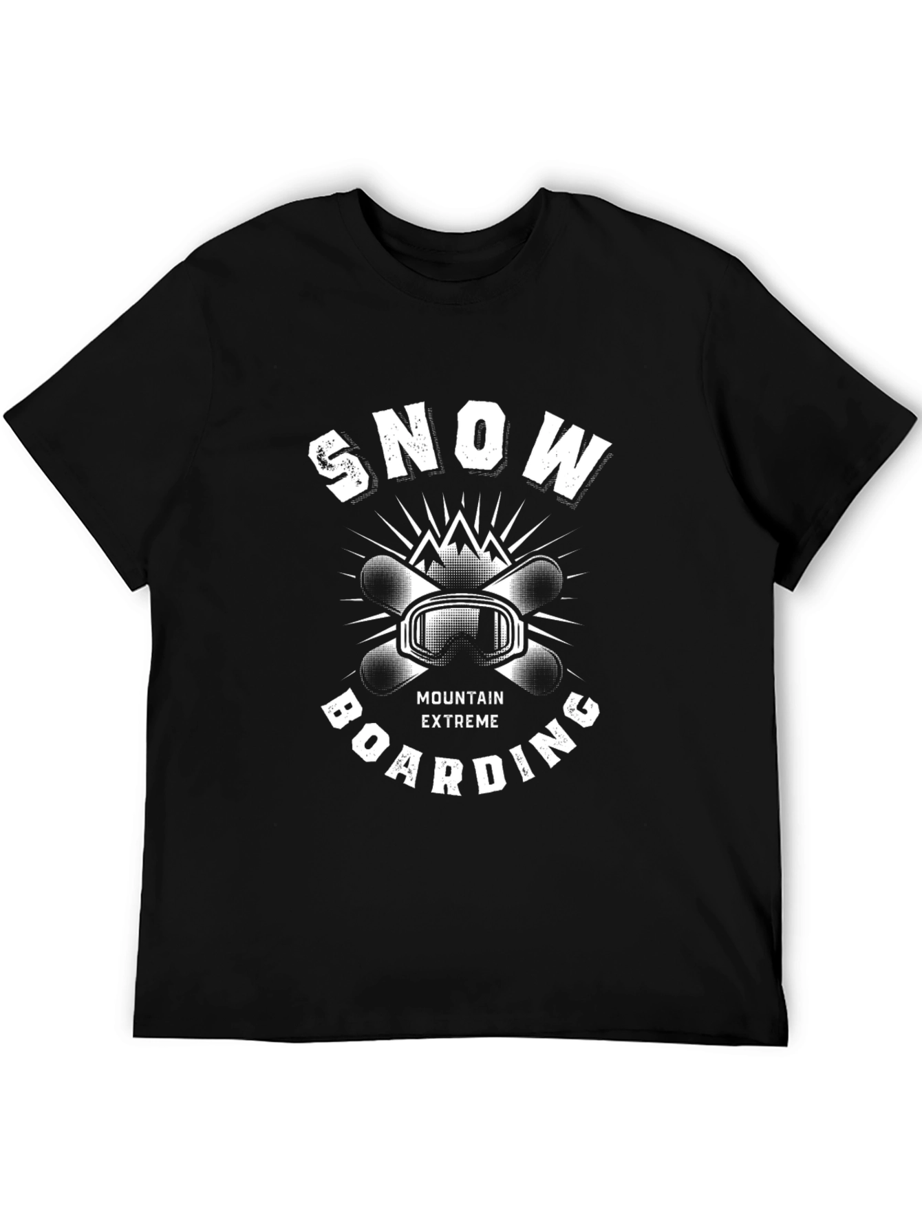 Snowboarding Graphic Tee - Black