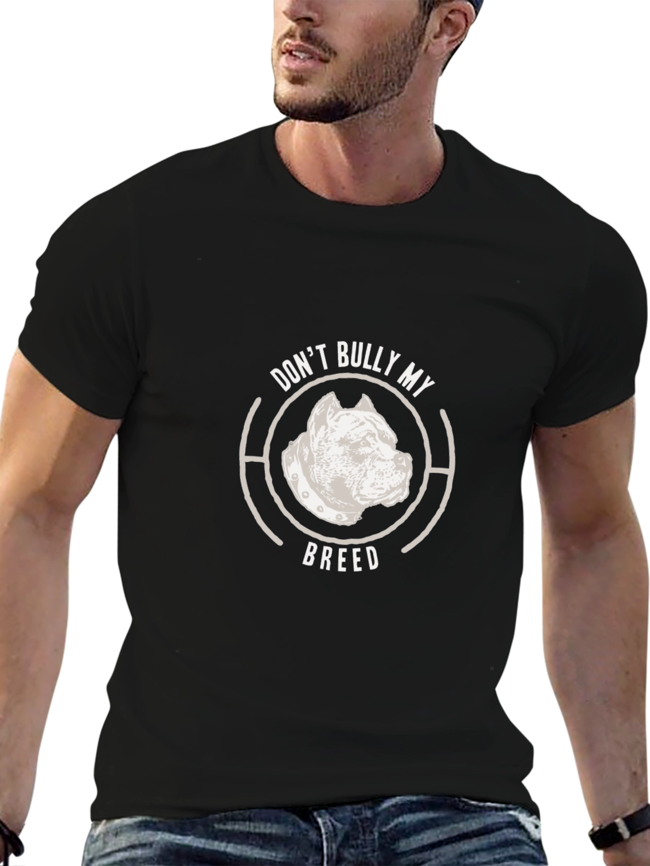 Dont Bully My Breed Dog Graphic T-Shirt