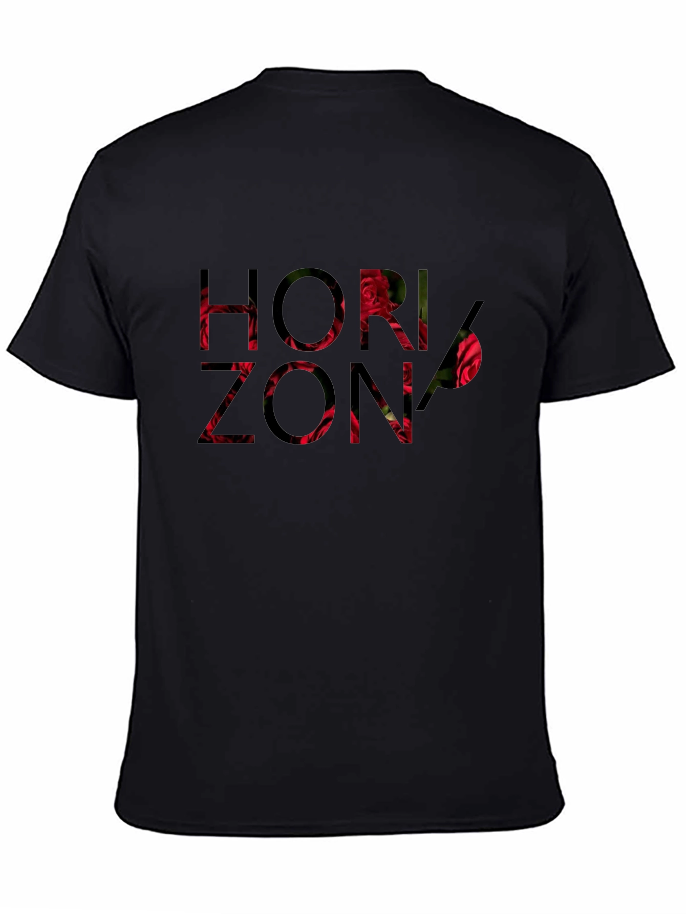 Horizon Rose Graphic Black Tee