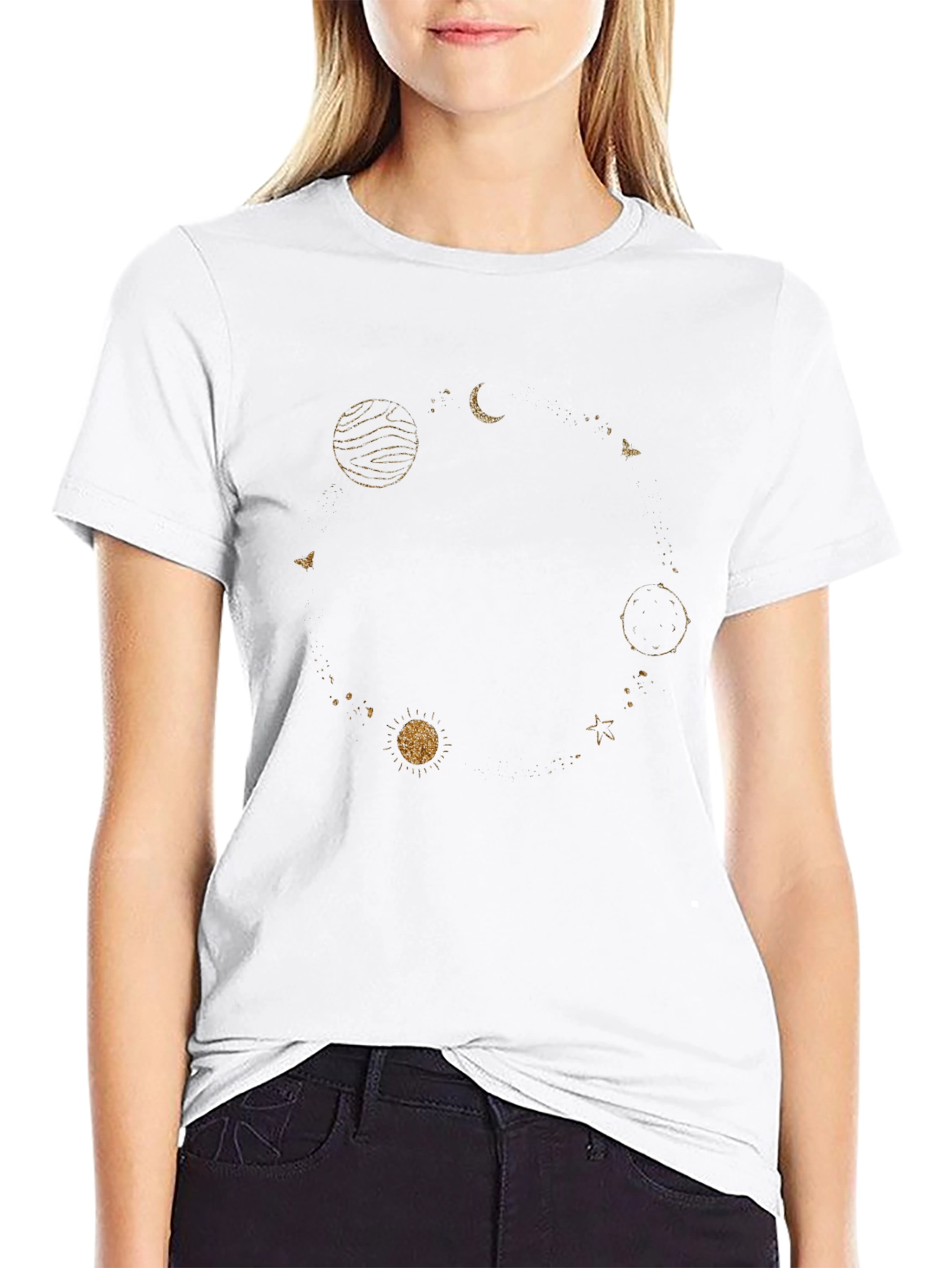 Celestial Orbit Graphic T-Shirt - Black