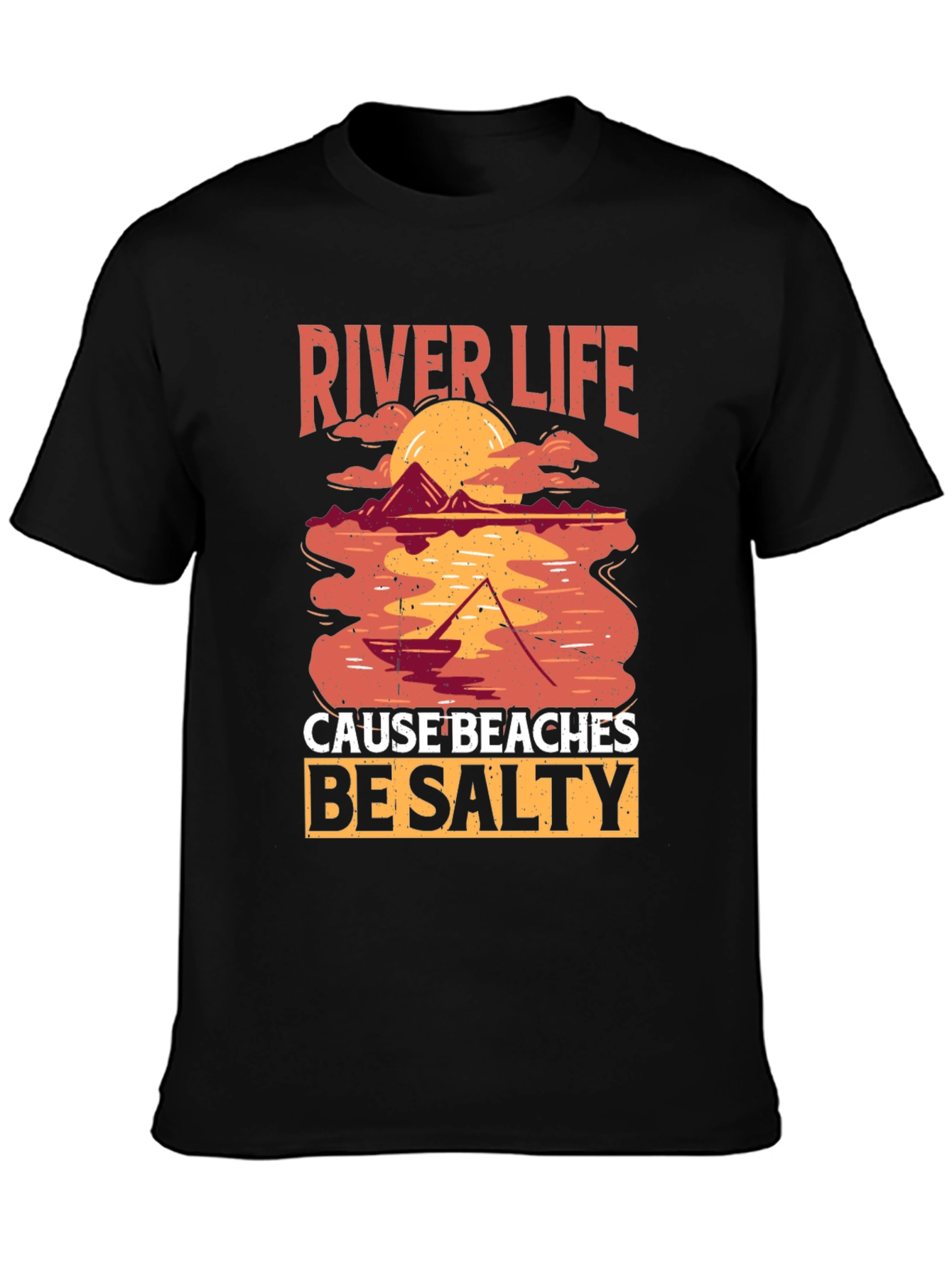 River Life T-Shirt - Salty Beaches Graphic Tee