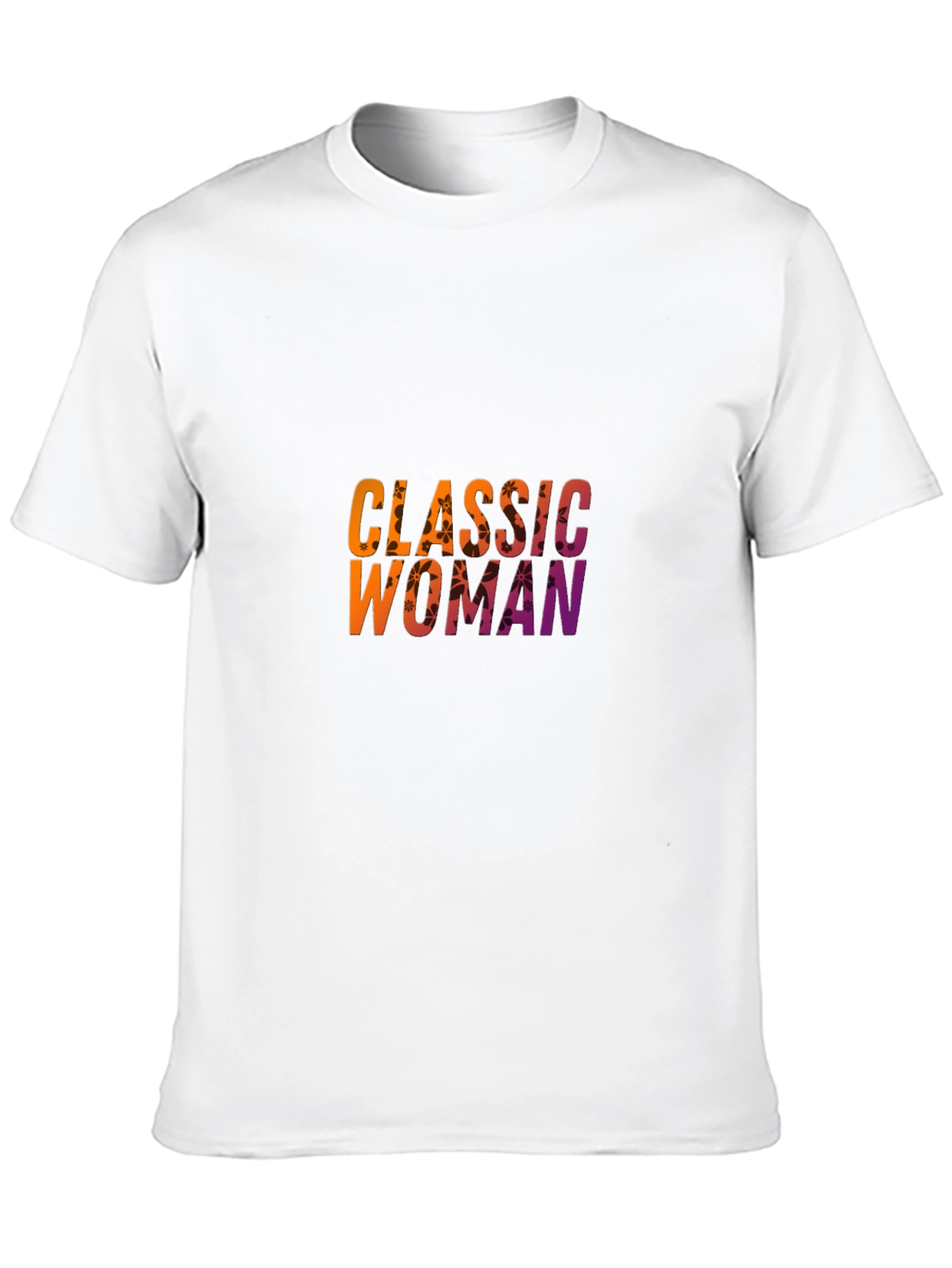 Classic Woman Graphic Print Black T-Shirt