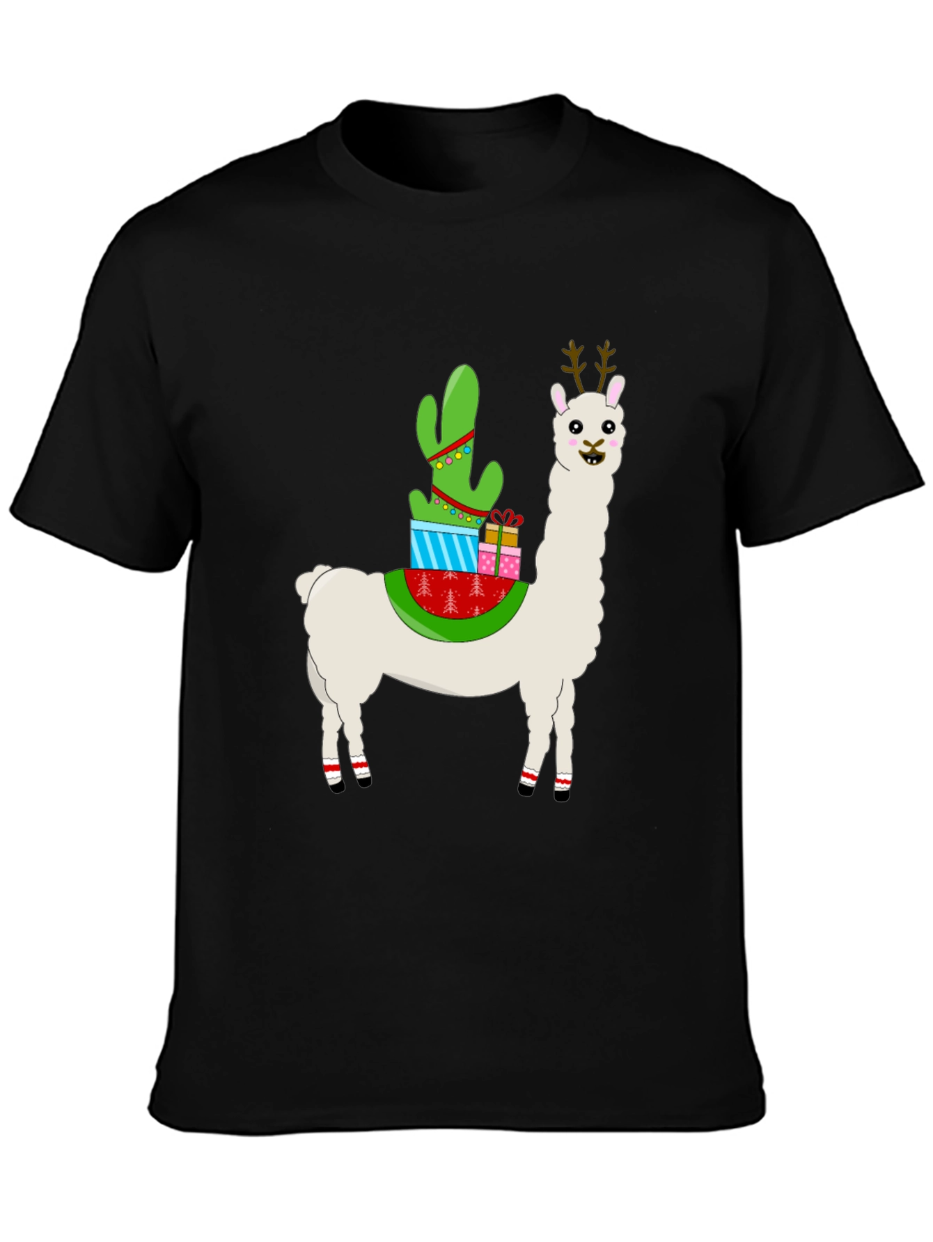 Christmas Llama Cactus Gift T-Shirt