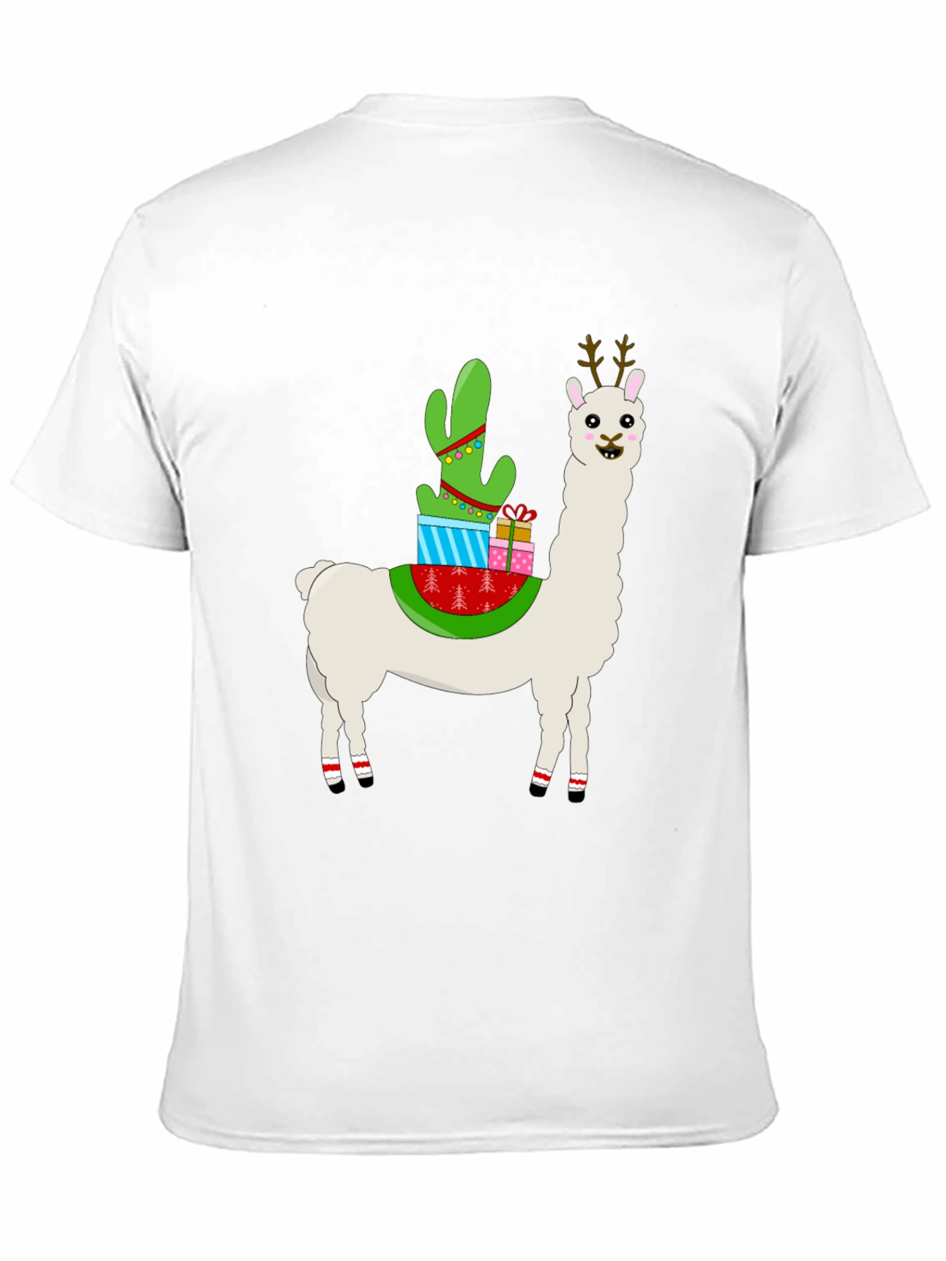 Christmas Llama Cactus Gift T-Shirt