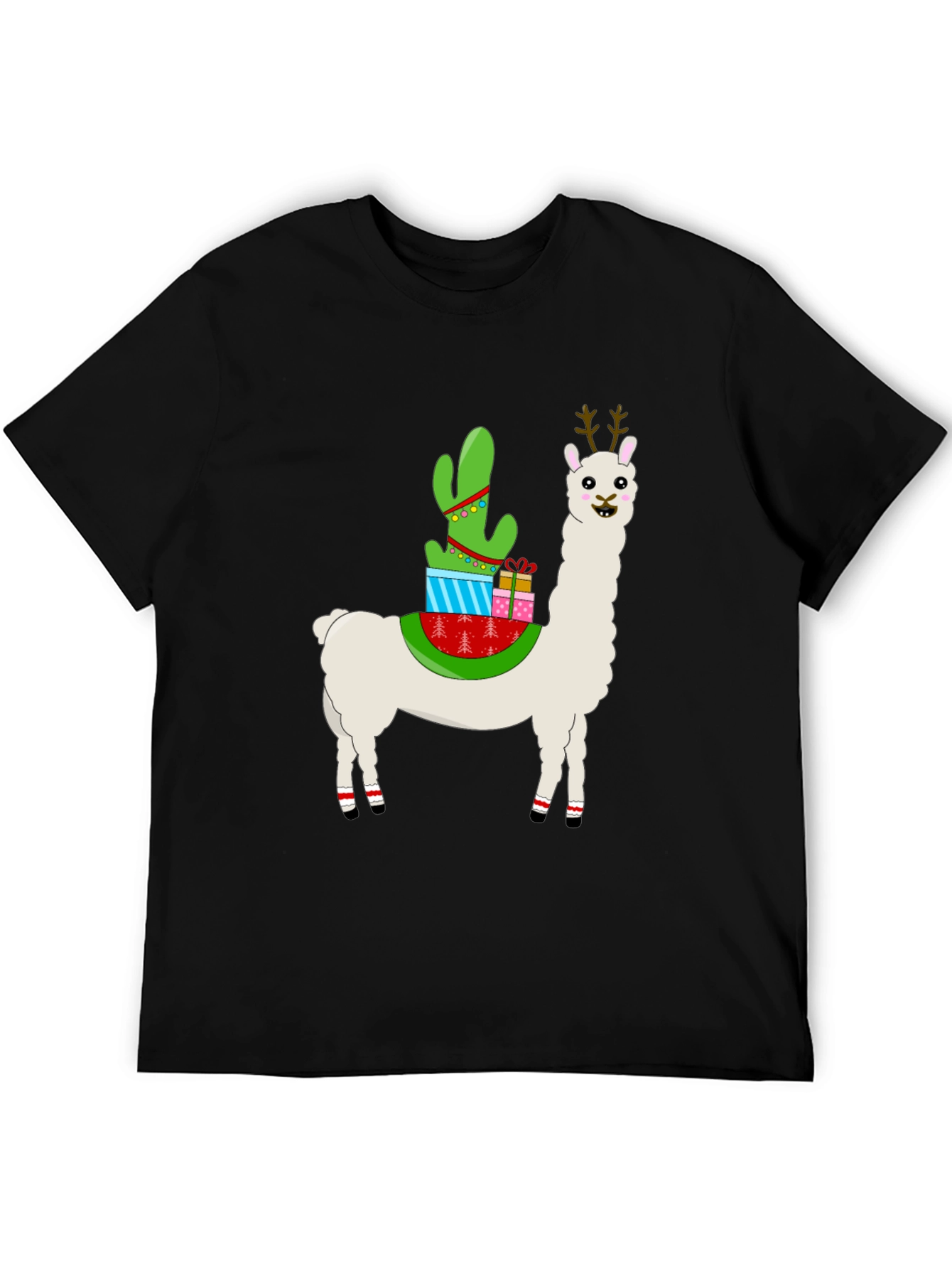 Christmas Llama Cactus Gift T-Shirt
